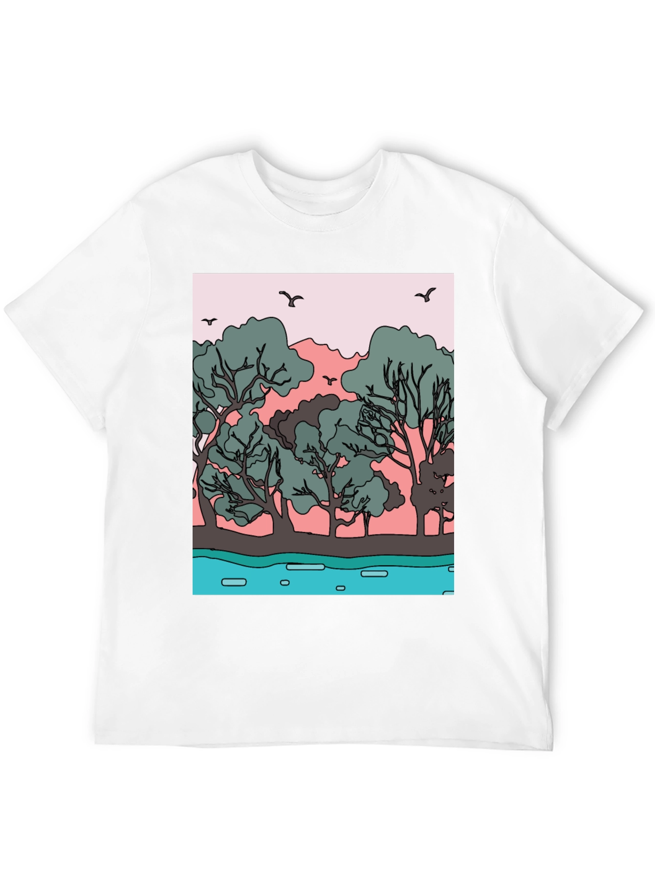 Nature Graphic Black Tee