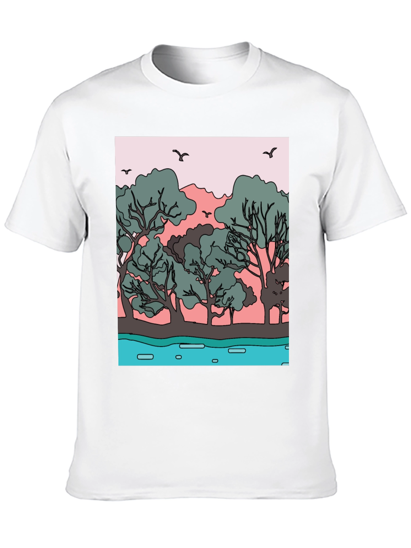 Nature Graphic Black Tee