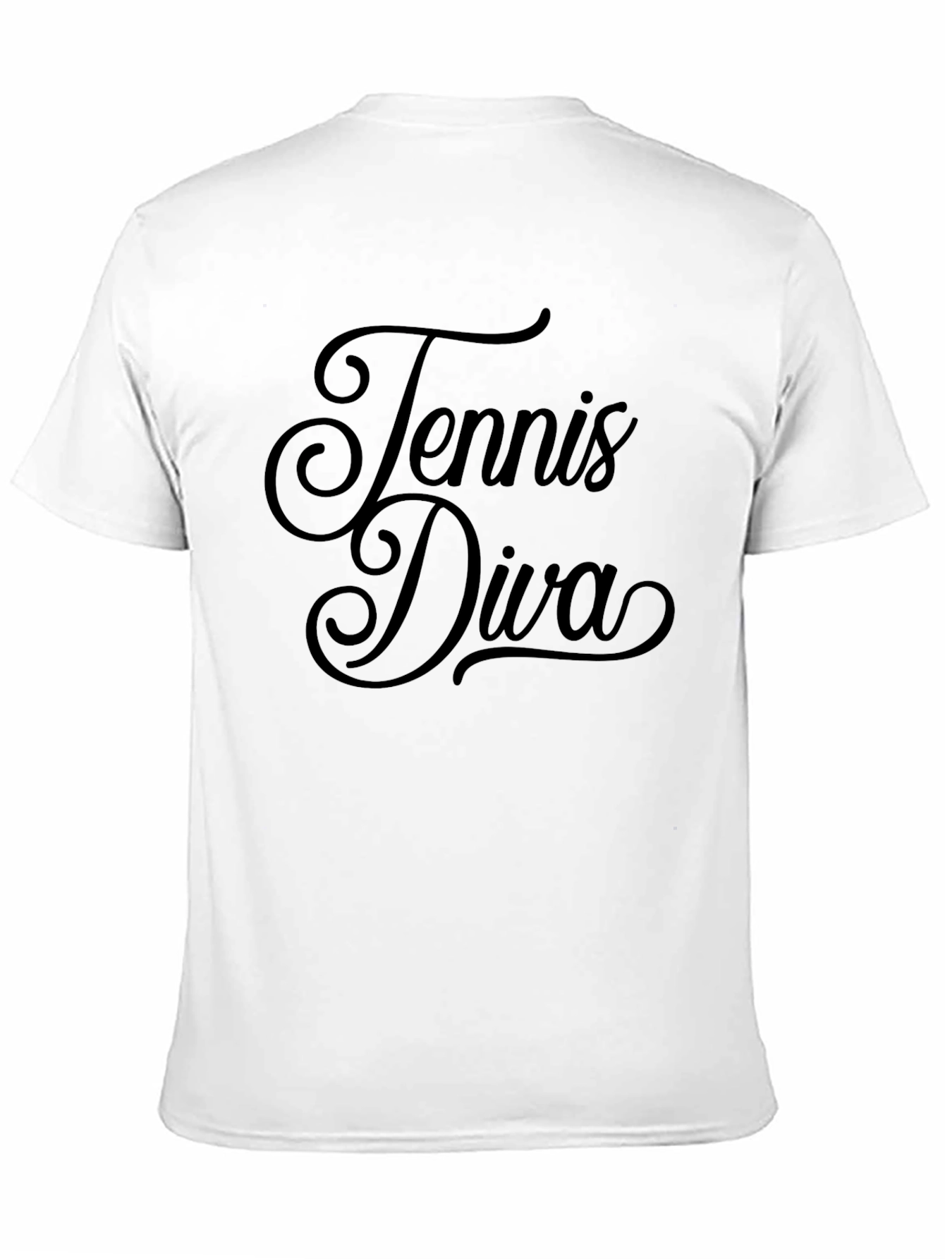 Tennis Diva Black Graphic Tee