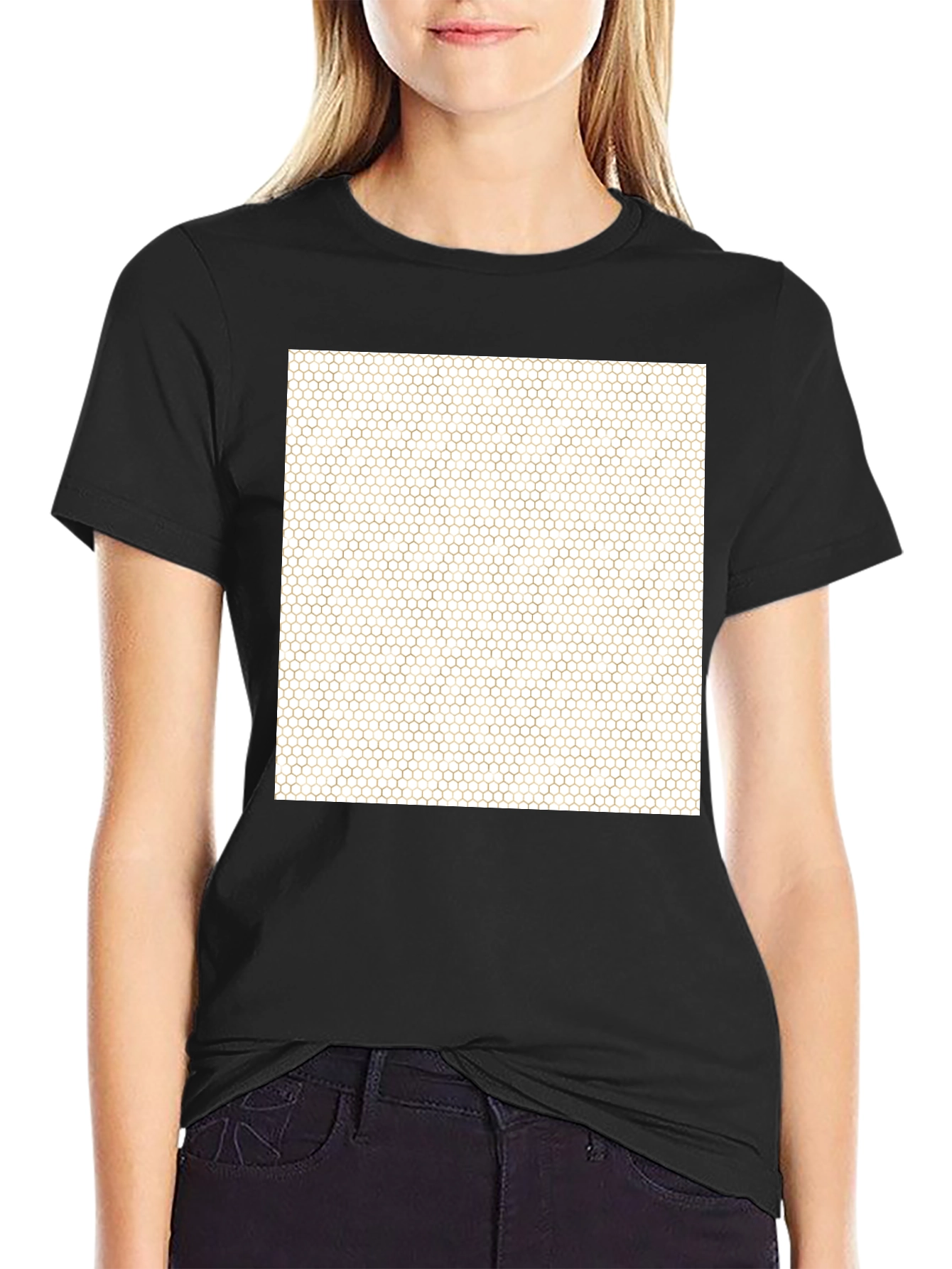Honeycomb Pattern T-Shirt - Modern Geometric Tee