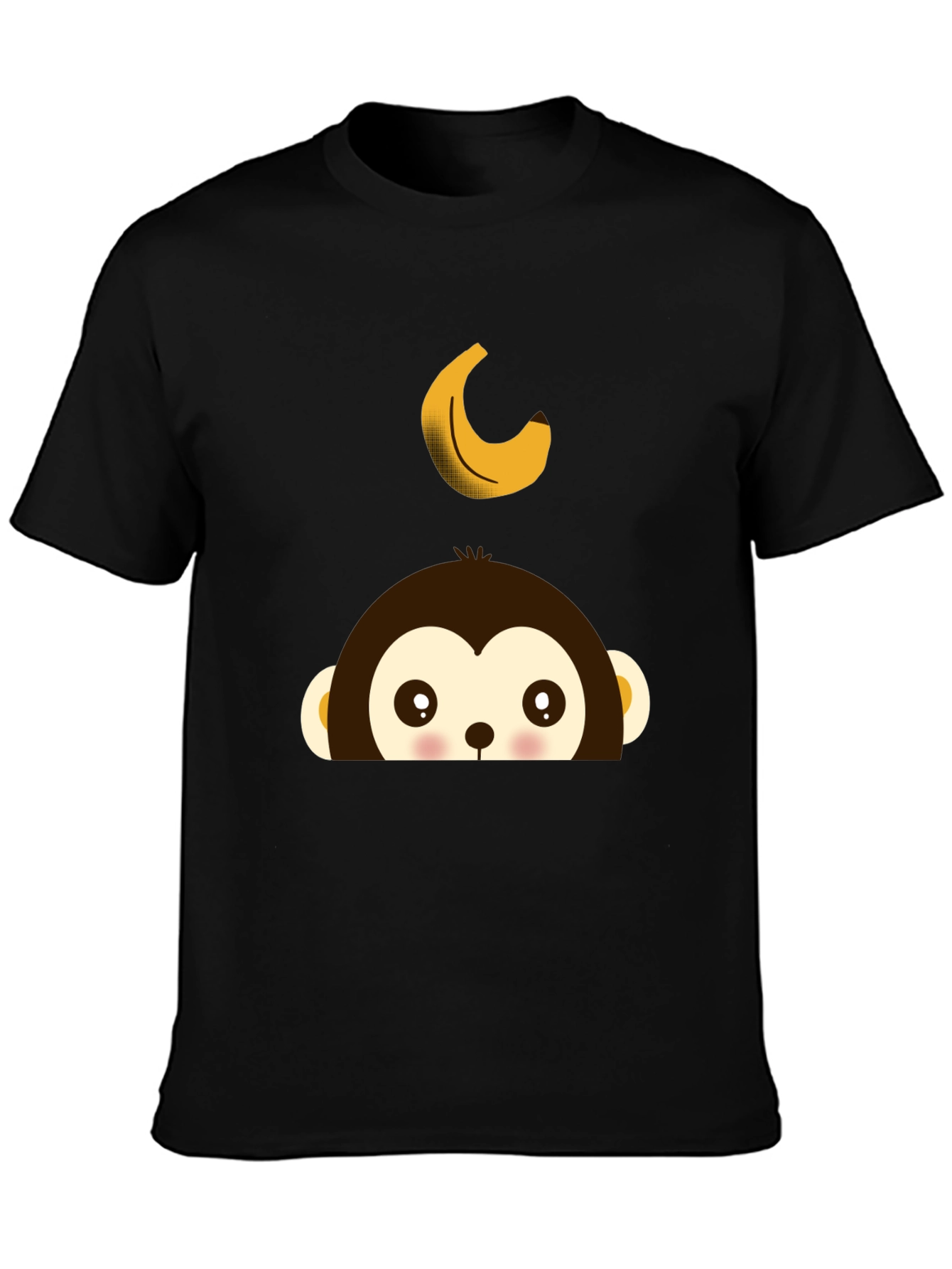Monkey Banana Tee - Fun Cartoon Graphic T-Shirt