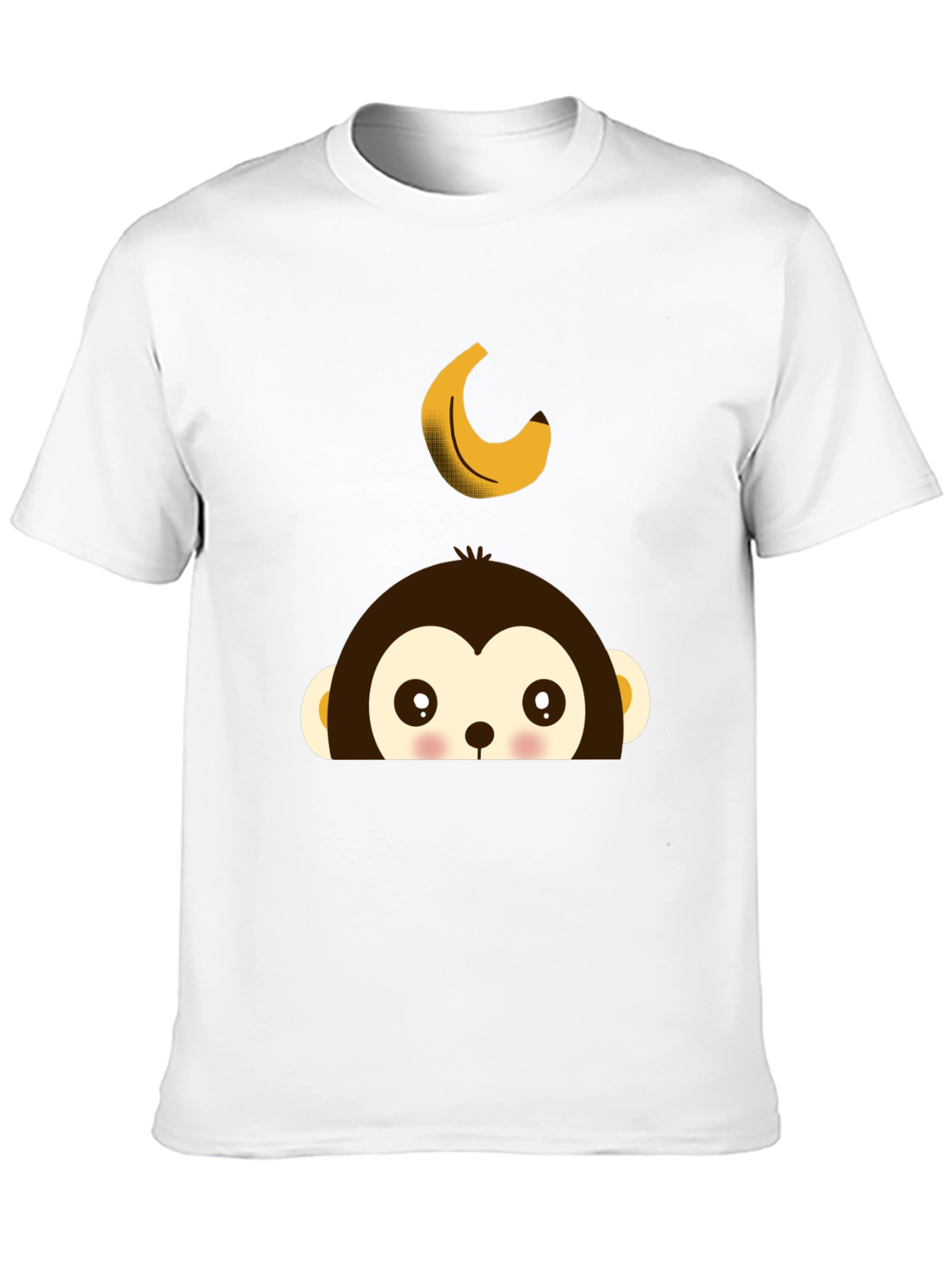 Monkey Banana Tee - Fun Cartoon Graphic T-Shirt