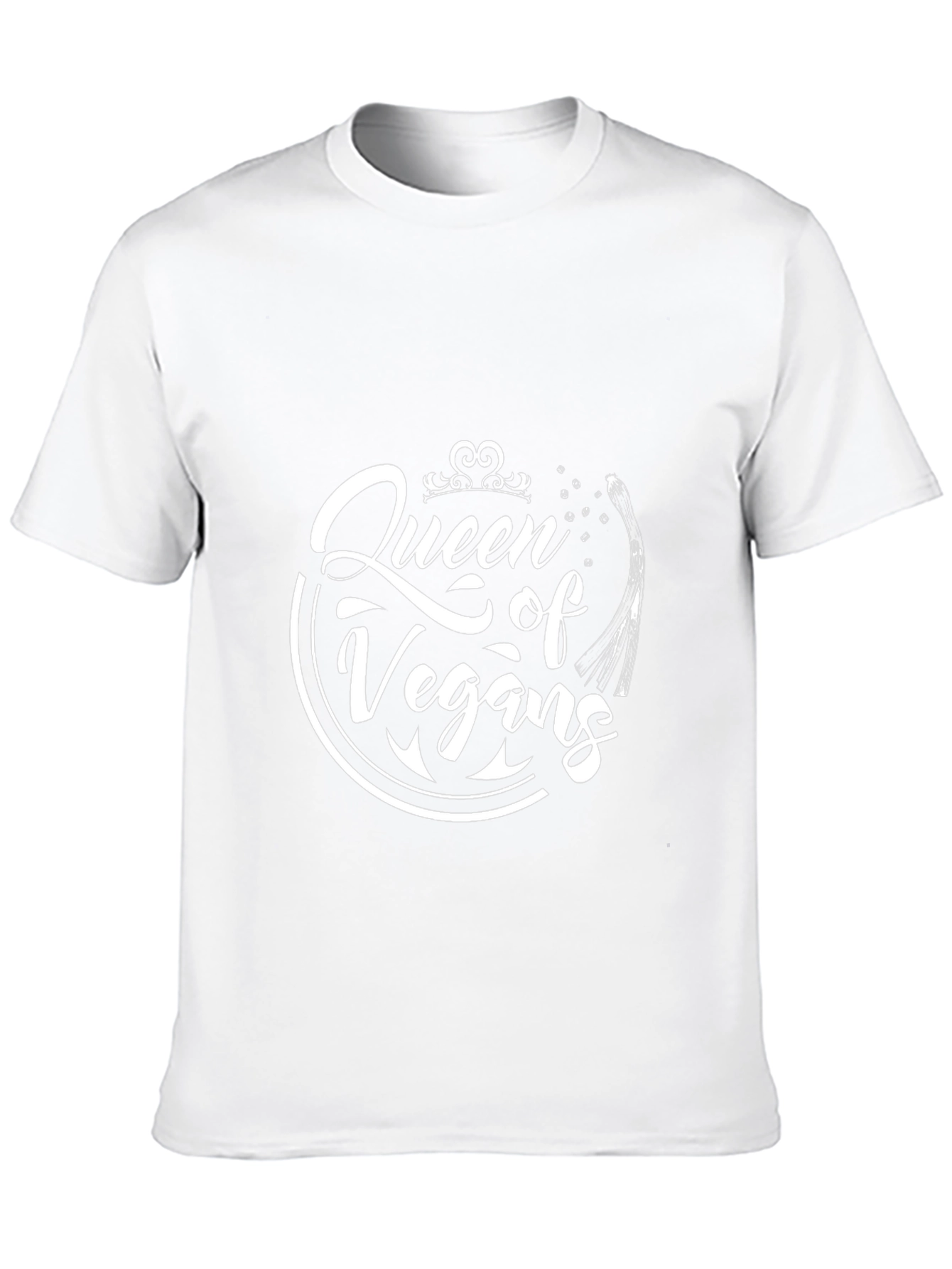 Queen of Vegans Graphic Tee - Black Crew Neck
