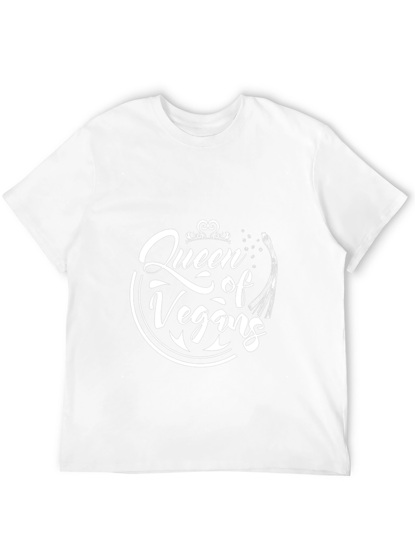 Queen of Vegans Graphic Tee - Black Crew Neck
