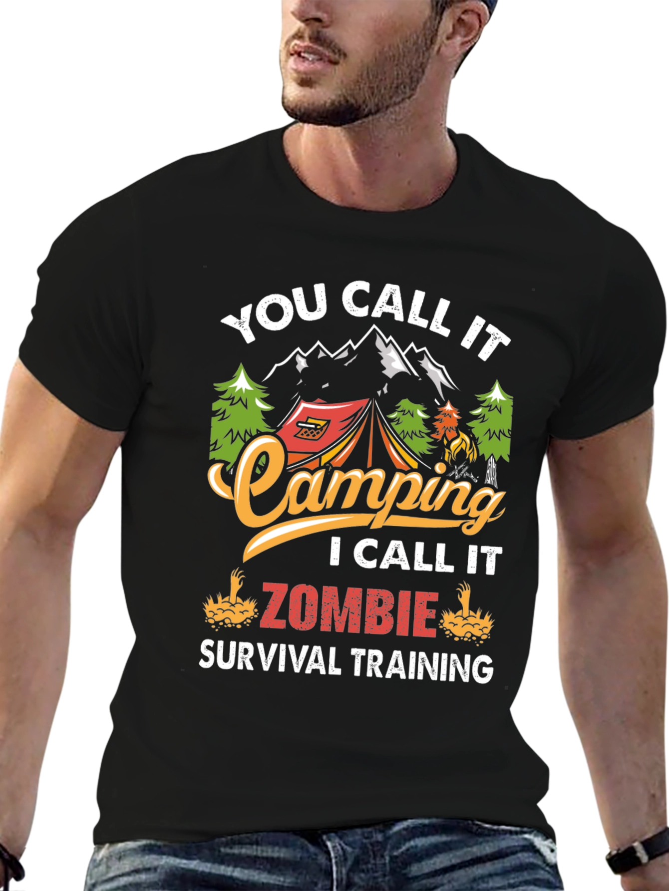Camping Zombie Survival T-Shirt