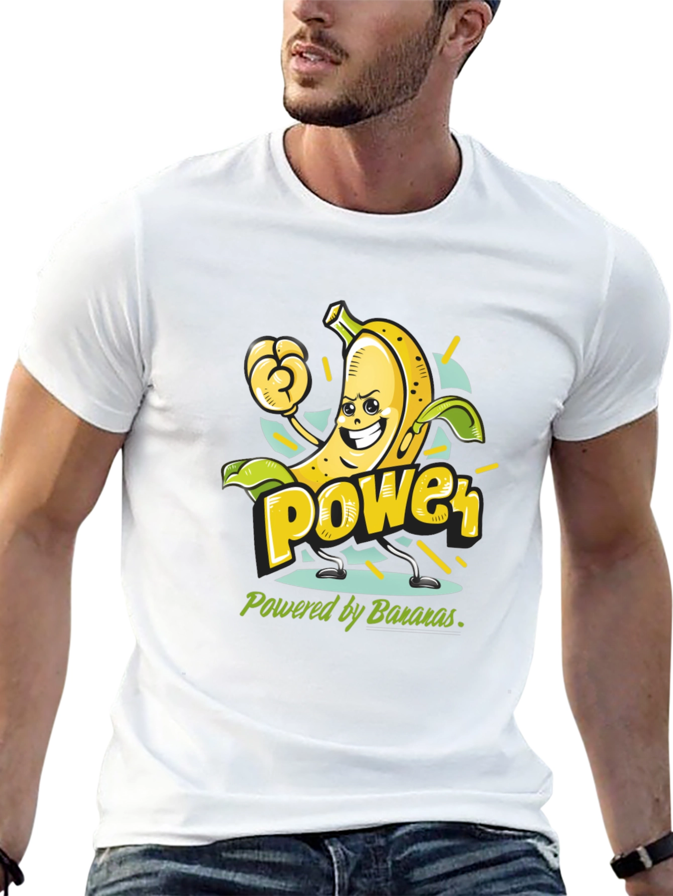 Banana Power T-Shirt - Fruit Cartoon Tee