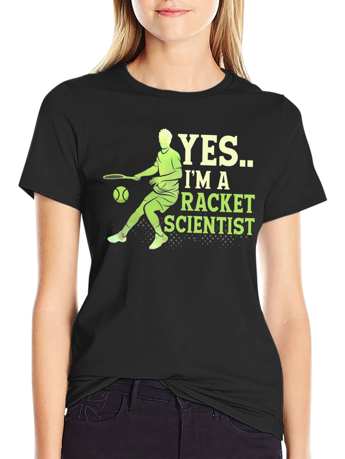 Racket Scientist Graphic T-Shirt - Black
