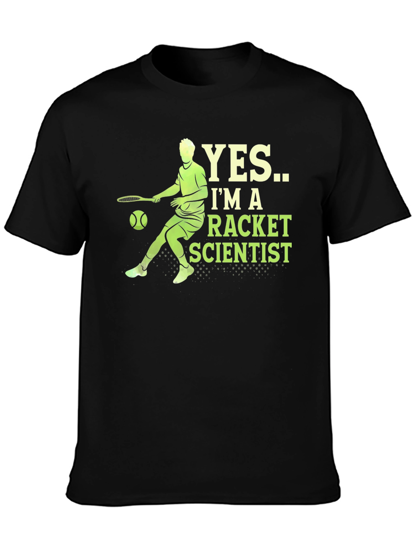 Racket Scientist Graphic T-Shirt - Black