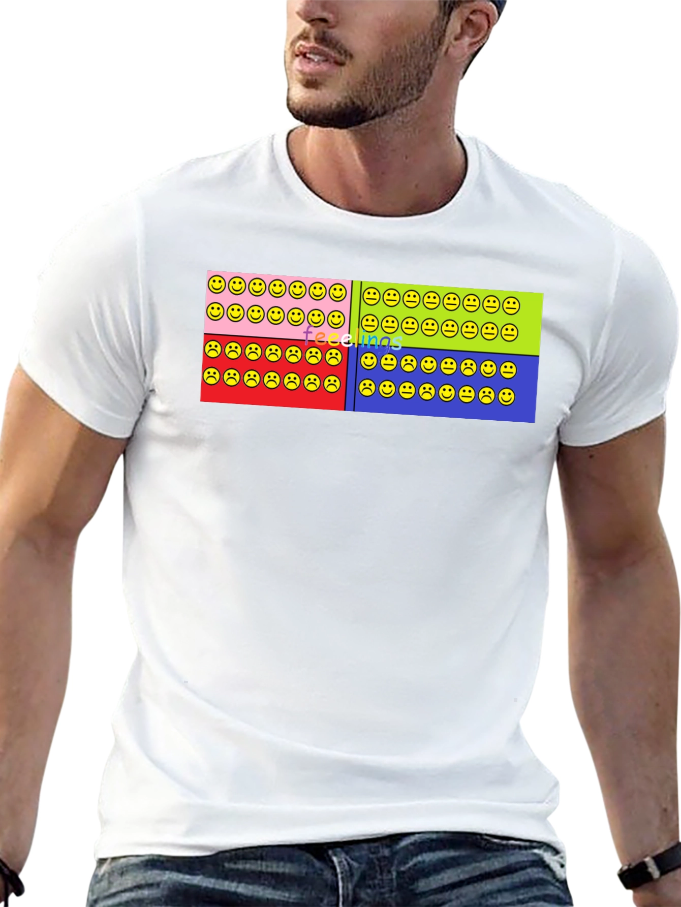 Feelings Smiley Face T-Shirt Graphic Design