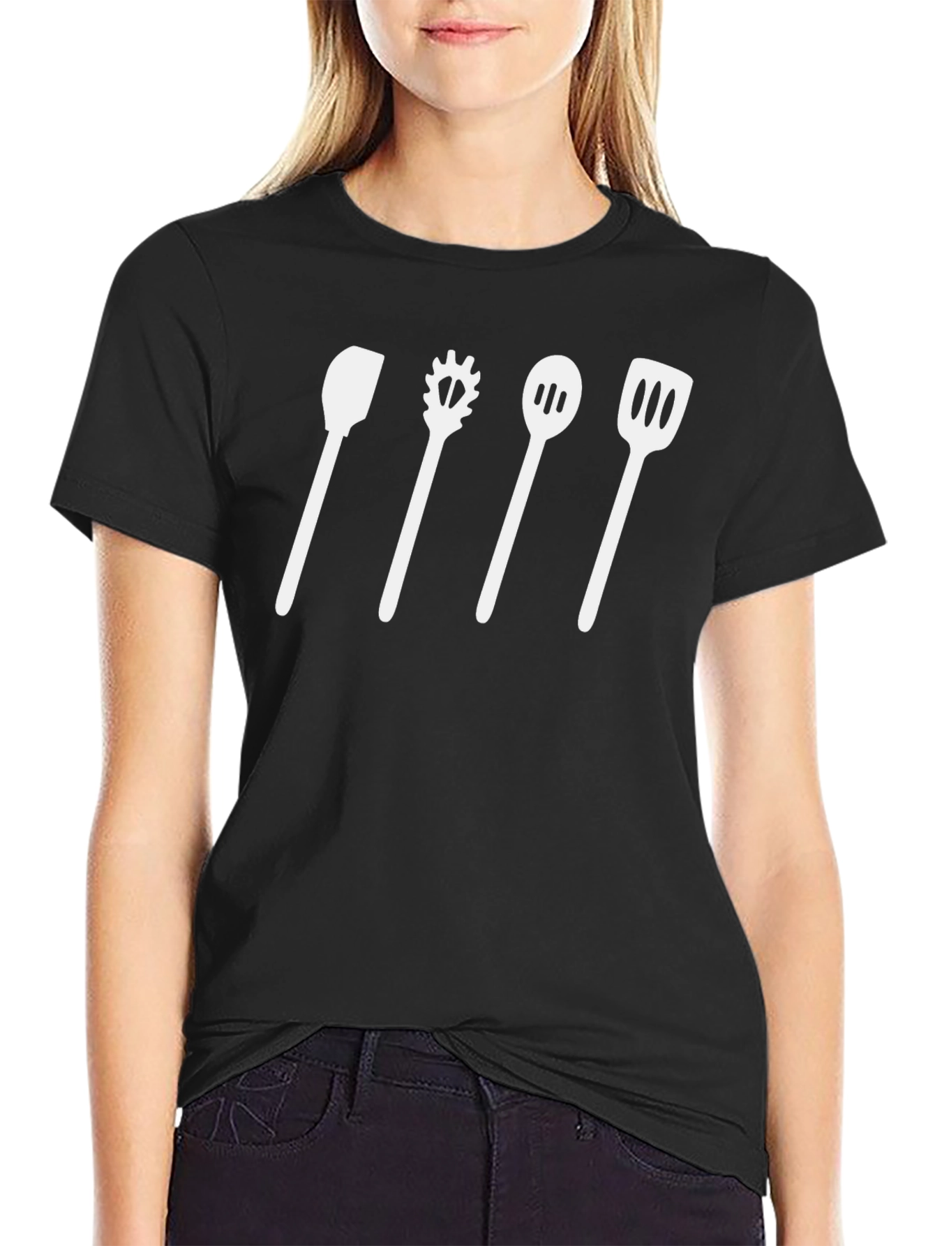 Chef Utensil Graphic T-Shirt - Culinary Humor Apparel
