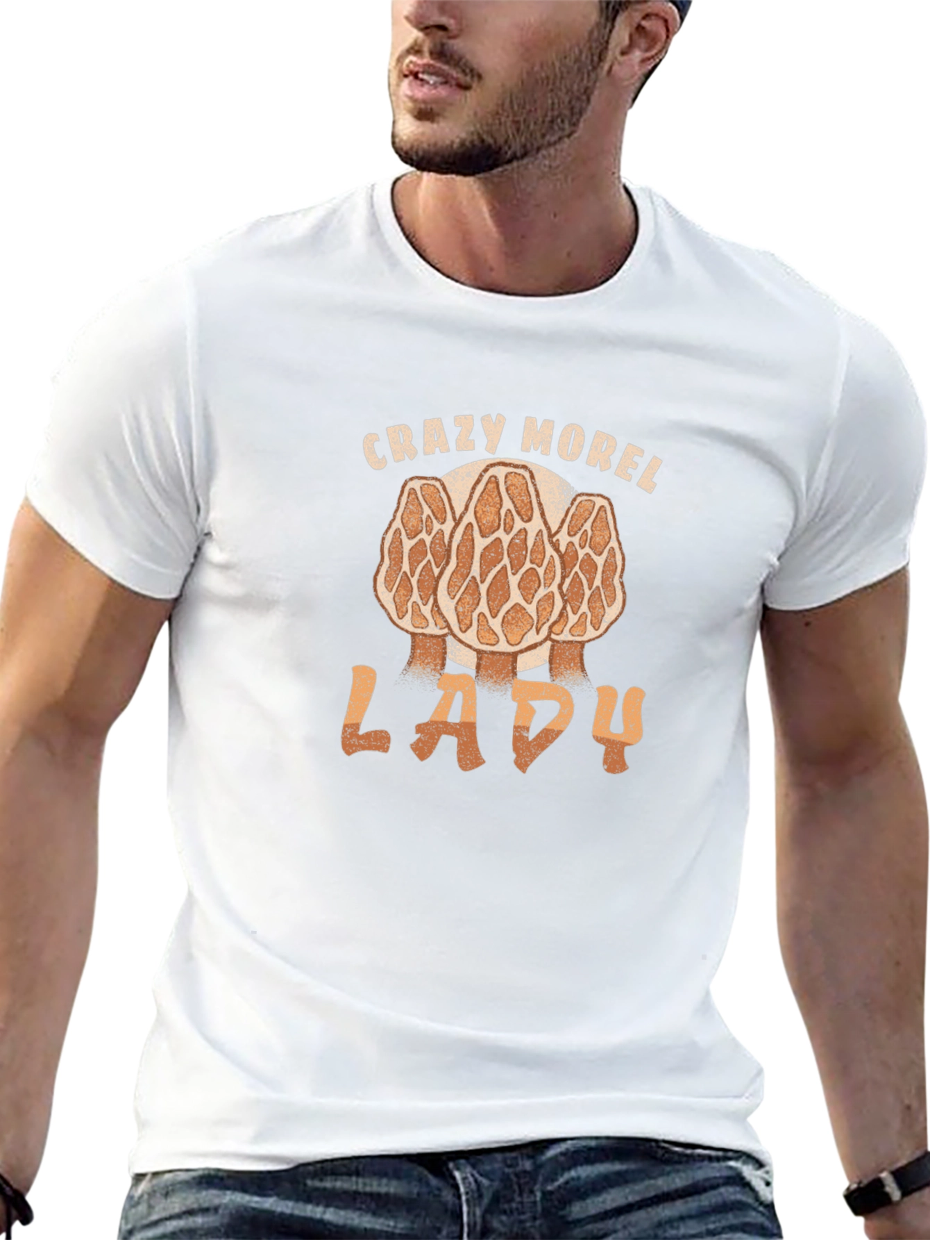 Crazy Morel Lady T-Shirt - Mushroom Hunting Apparel