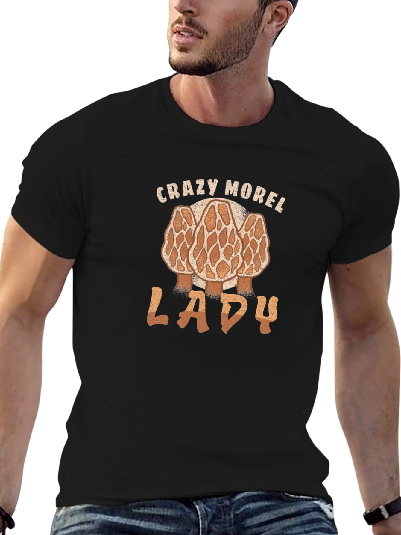 Crazy Morel Lady T-Shirt - Mushroom Hunting Apparel