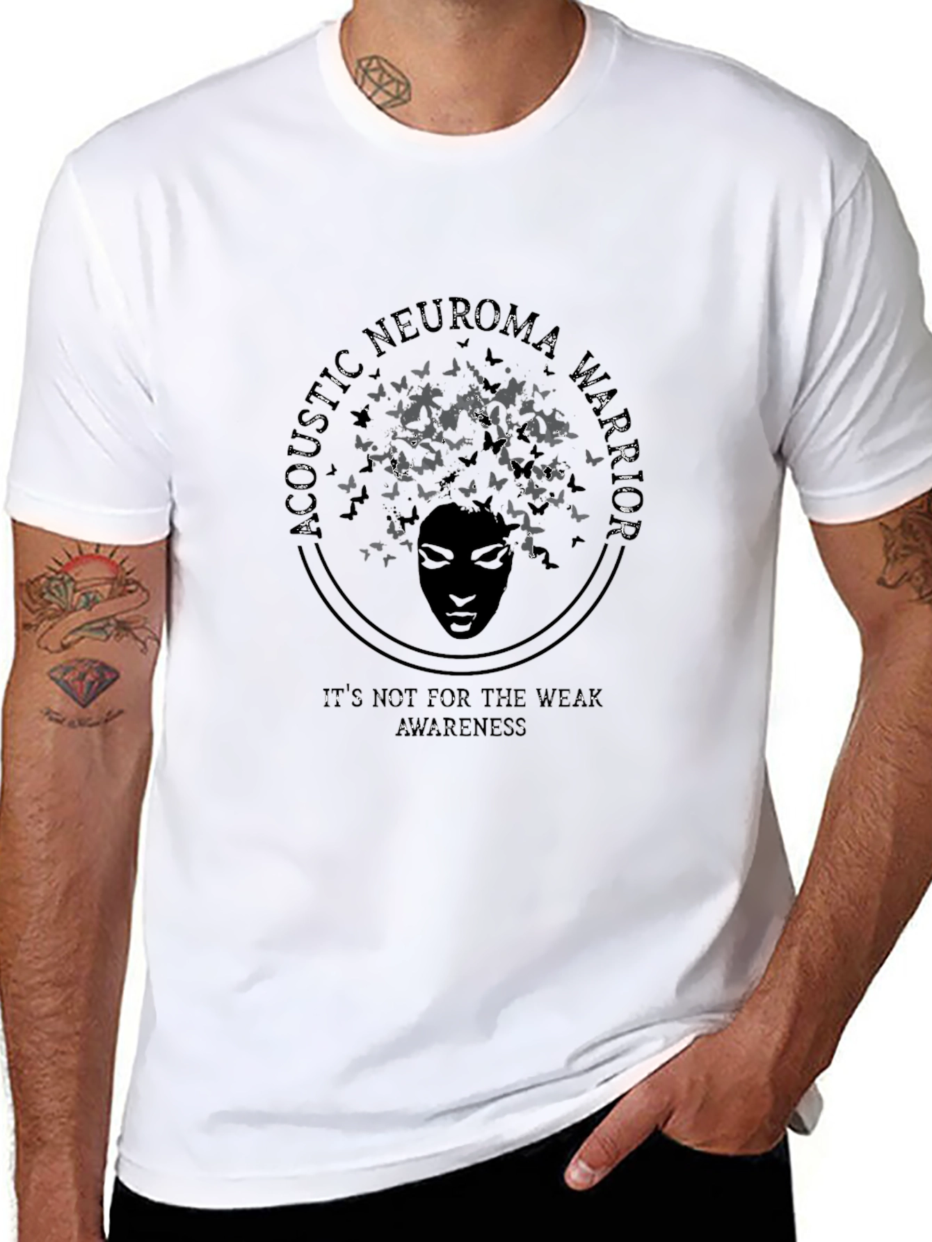 Acoustic Neuroma Warrior Awareness Black T-Shirt