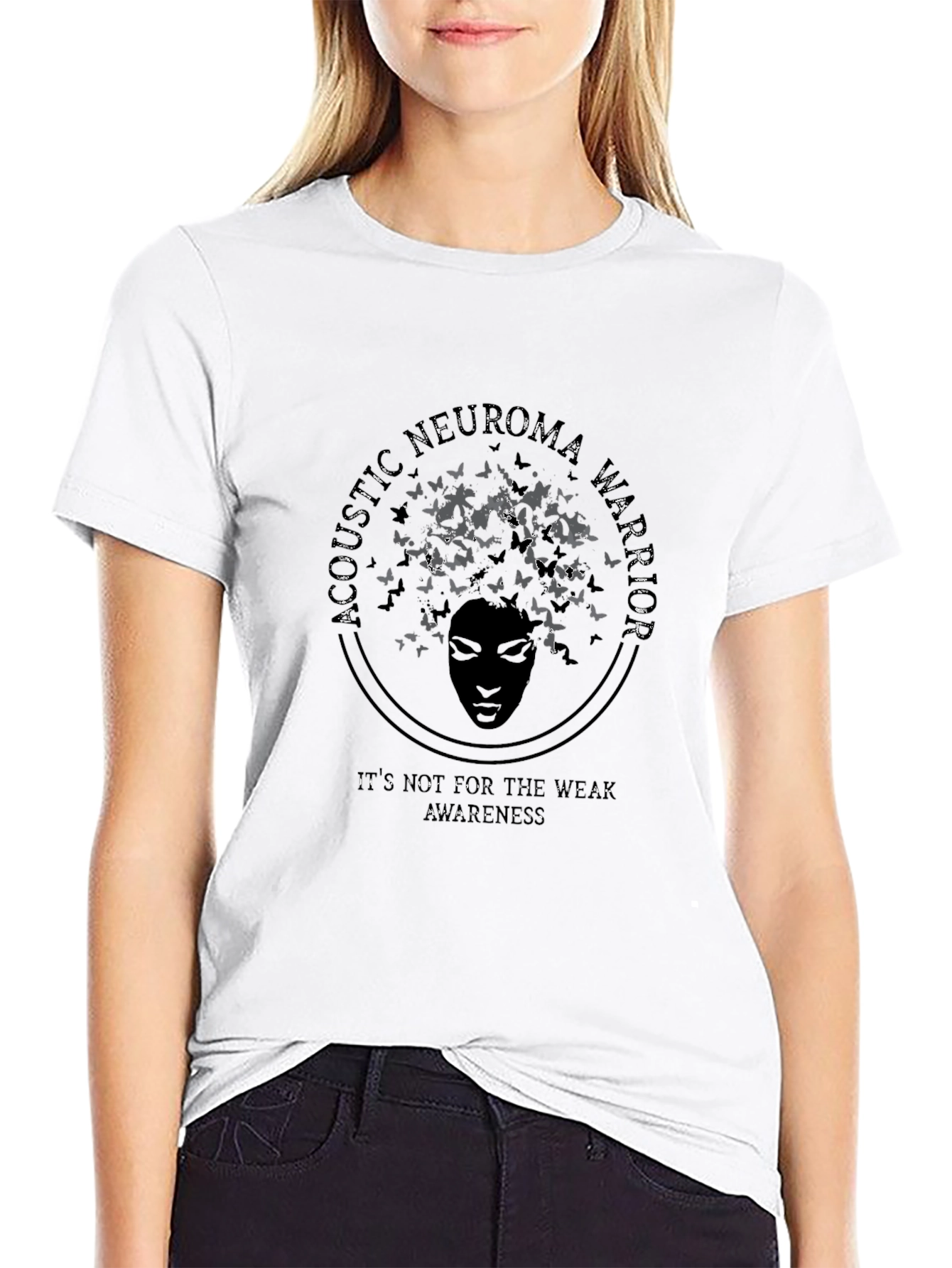 Acoustic Neuroma Warrior Awareness Black T-Shirt