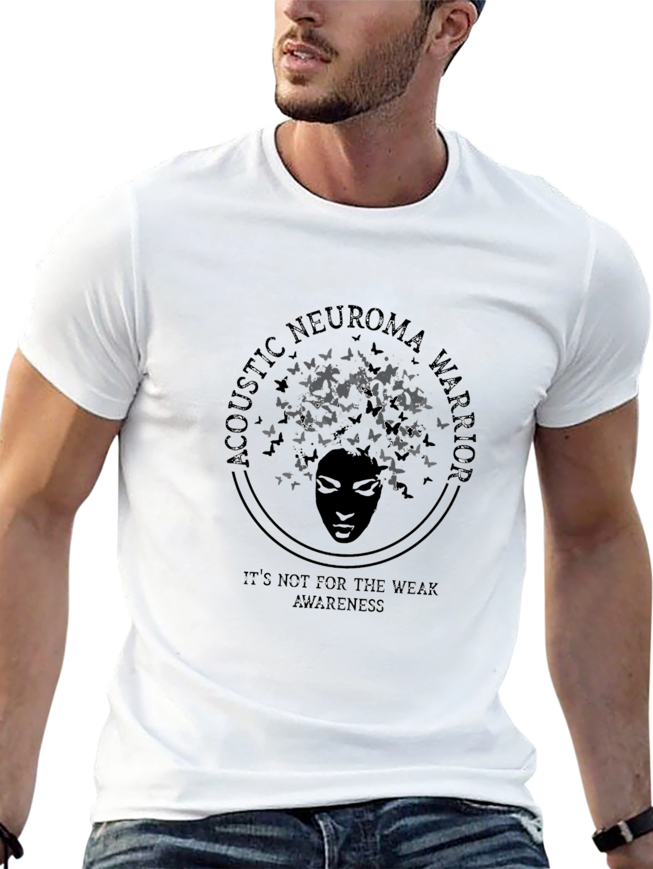 Acoustic Neuroma Warrior Awareness Black T-Shirt