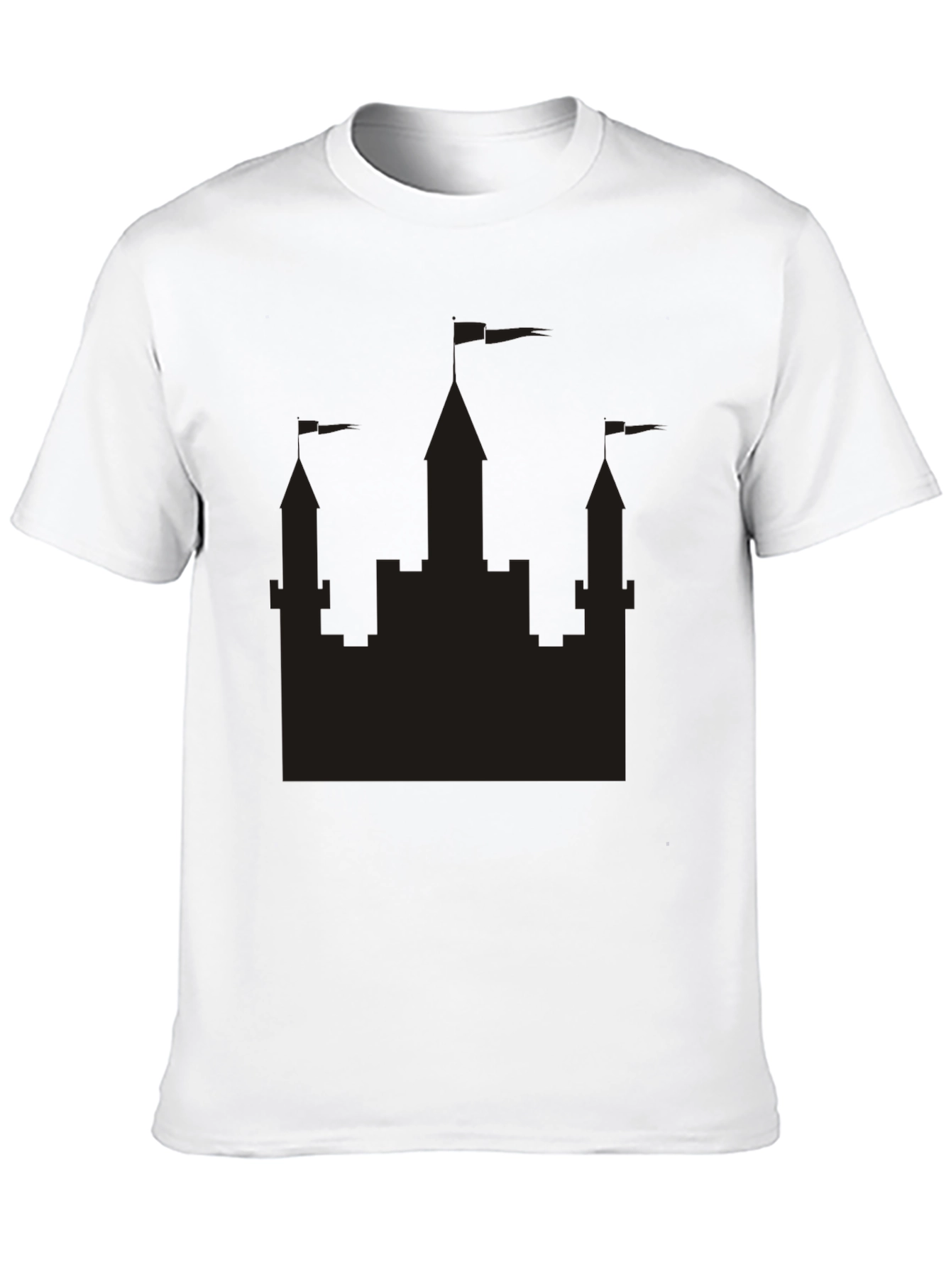 Mens Black Castle Graphic Tee