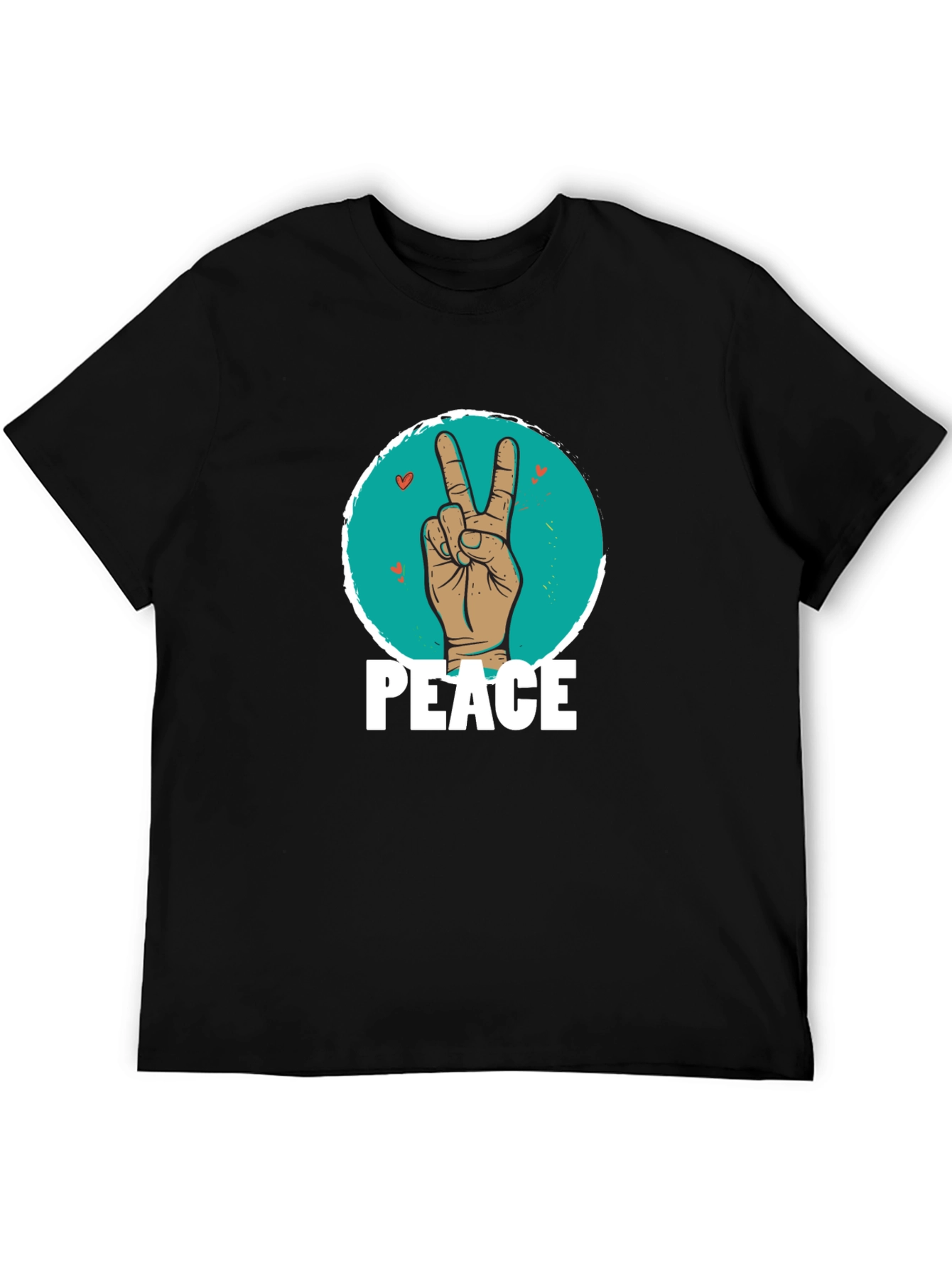 Peace Sign Hand Graphic T-Shirt