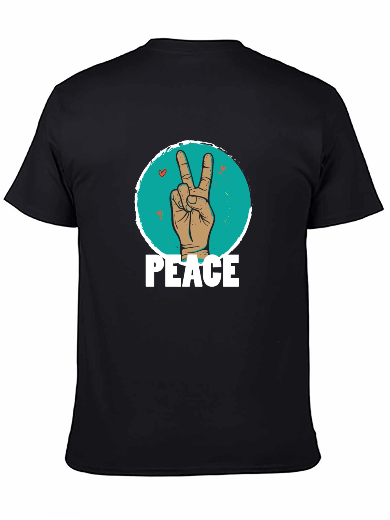 Peace Sign Hand Graphic T-Shirt