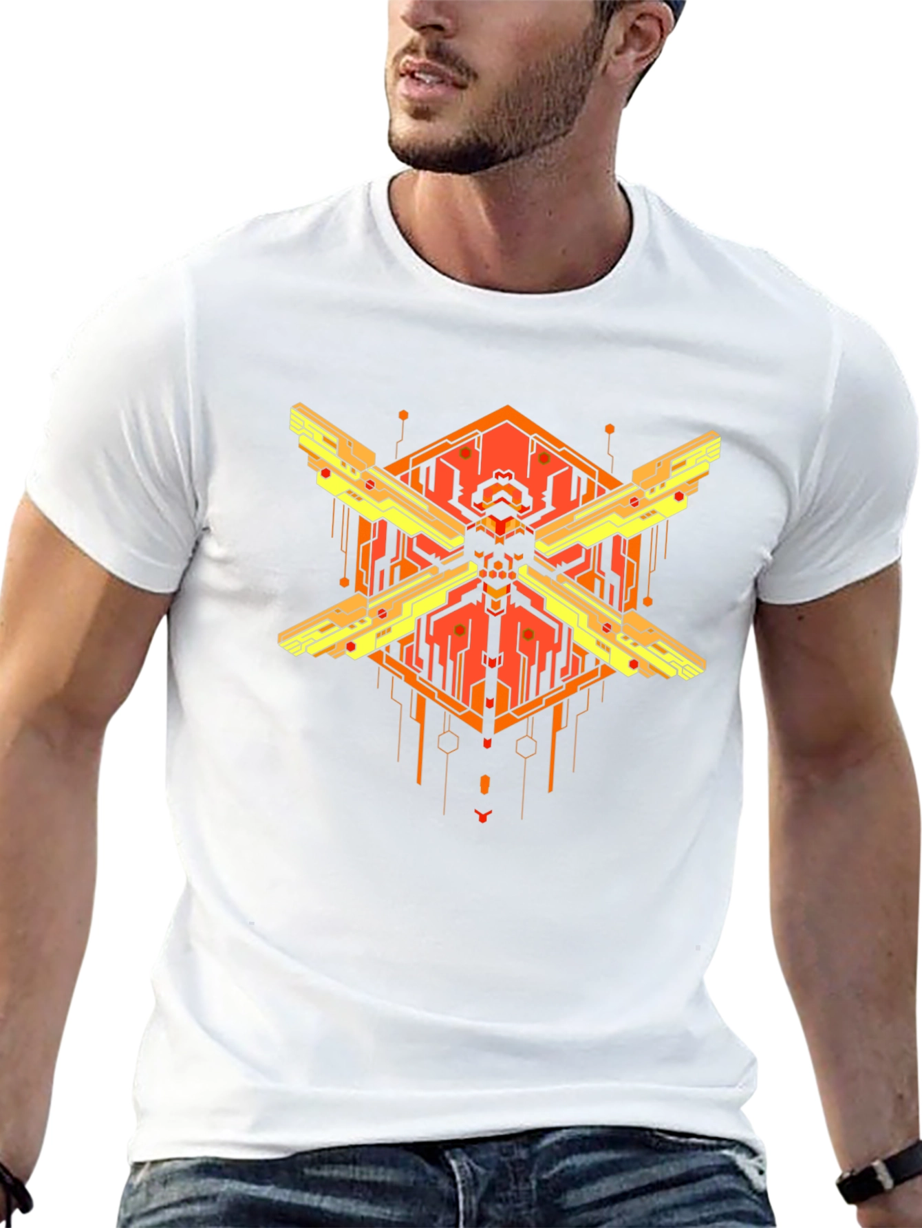 Cyberpunk Skull Graphic T-Shirt - Bold Streetwear Style