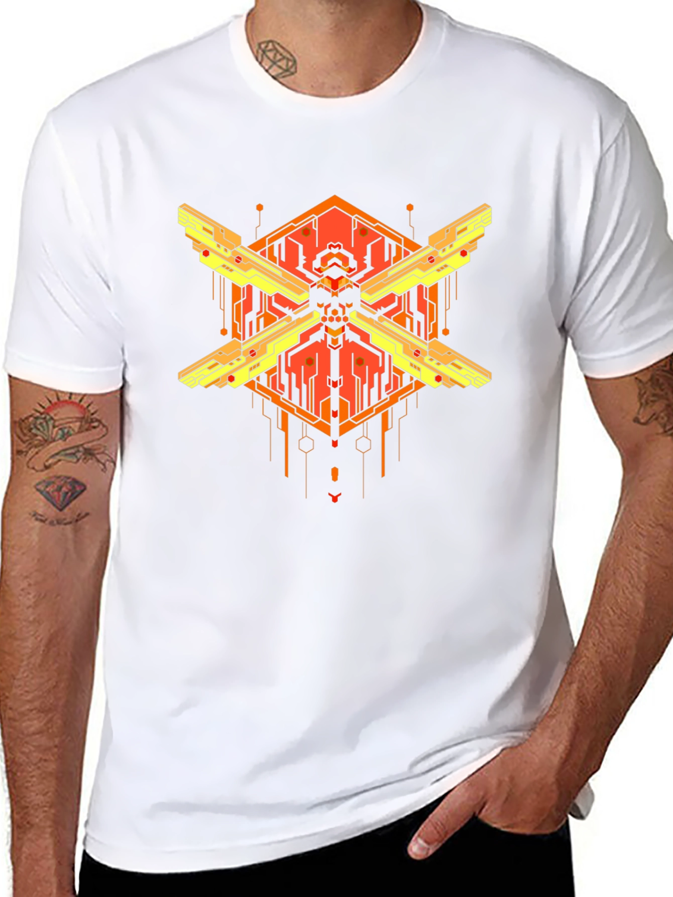 Cyberpunk Skull Graphic T-Shirt - Bold Streetwear Style