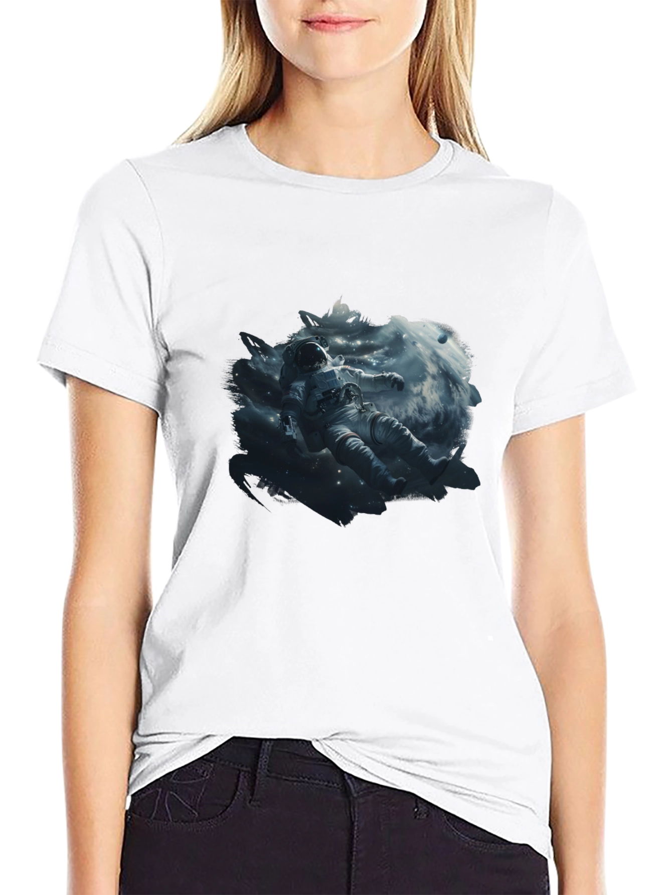 Astronaut Space T-Shirt - Premium Cotton Blend