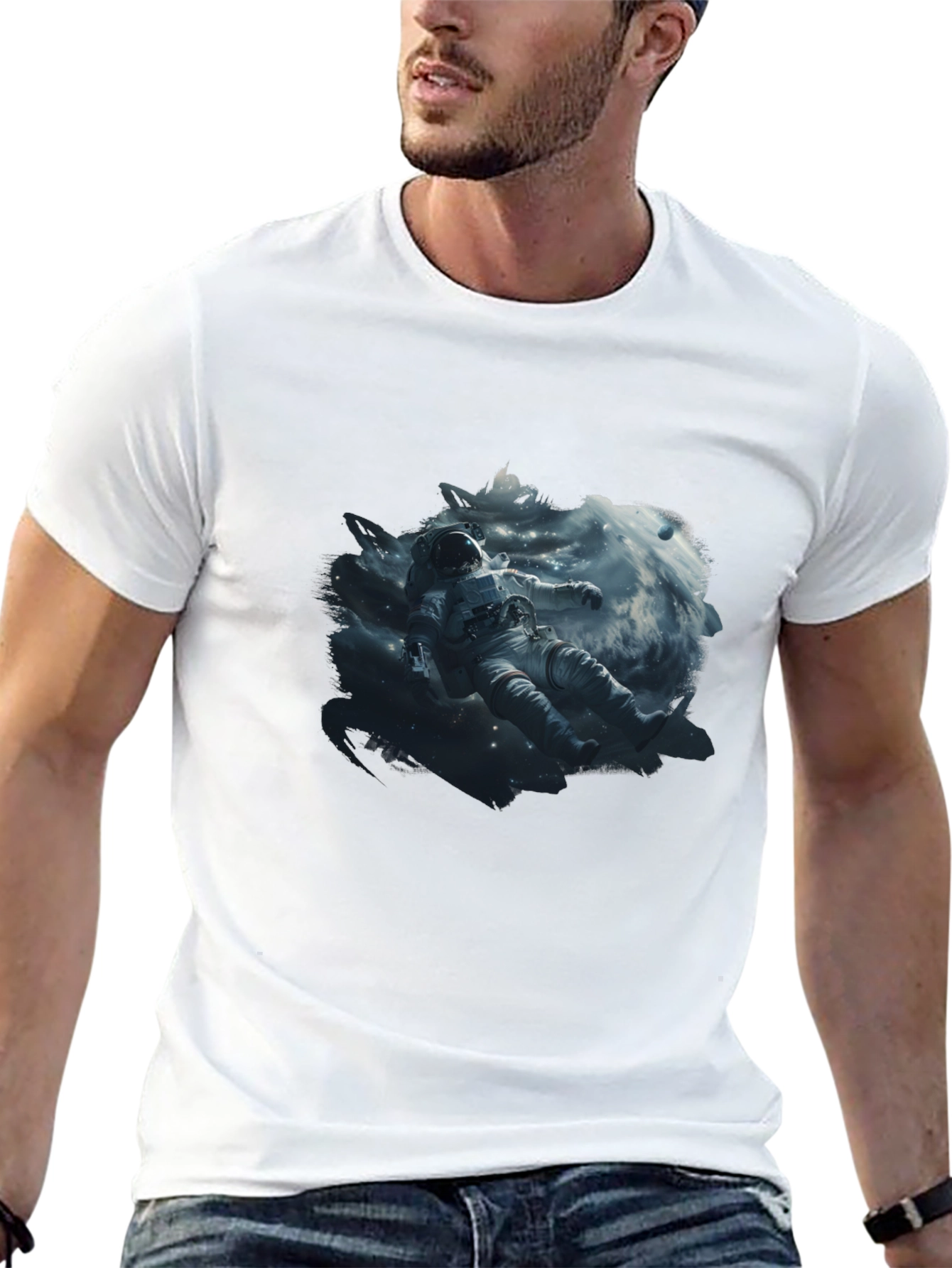 Astronaut Space T-Shirt - Premium Cotton Blend