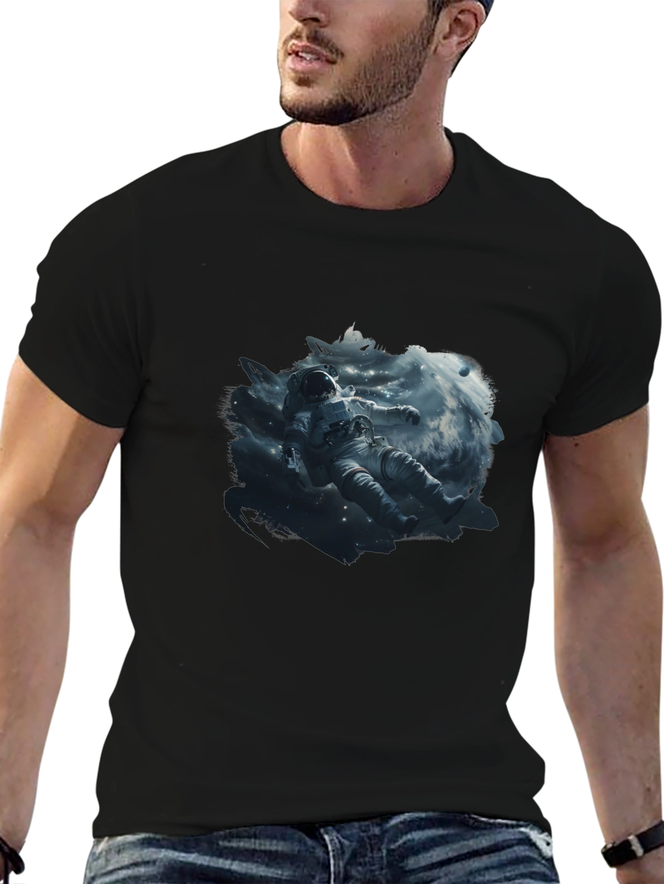 Astronaut Space T-Shirt - Premium Cotton Blend