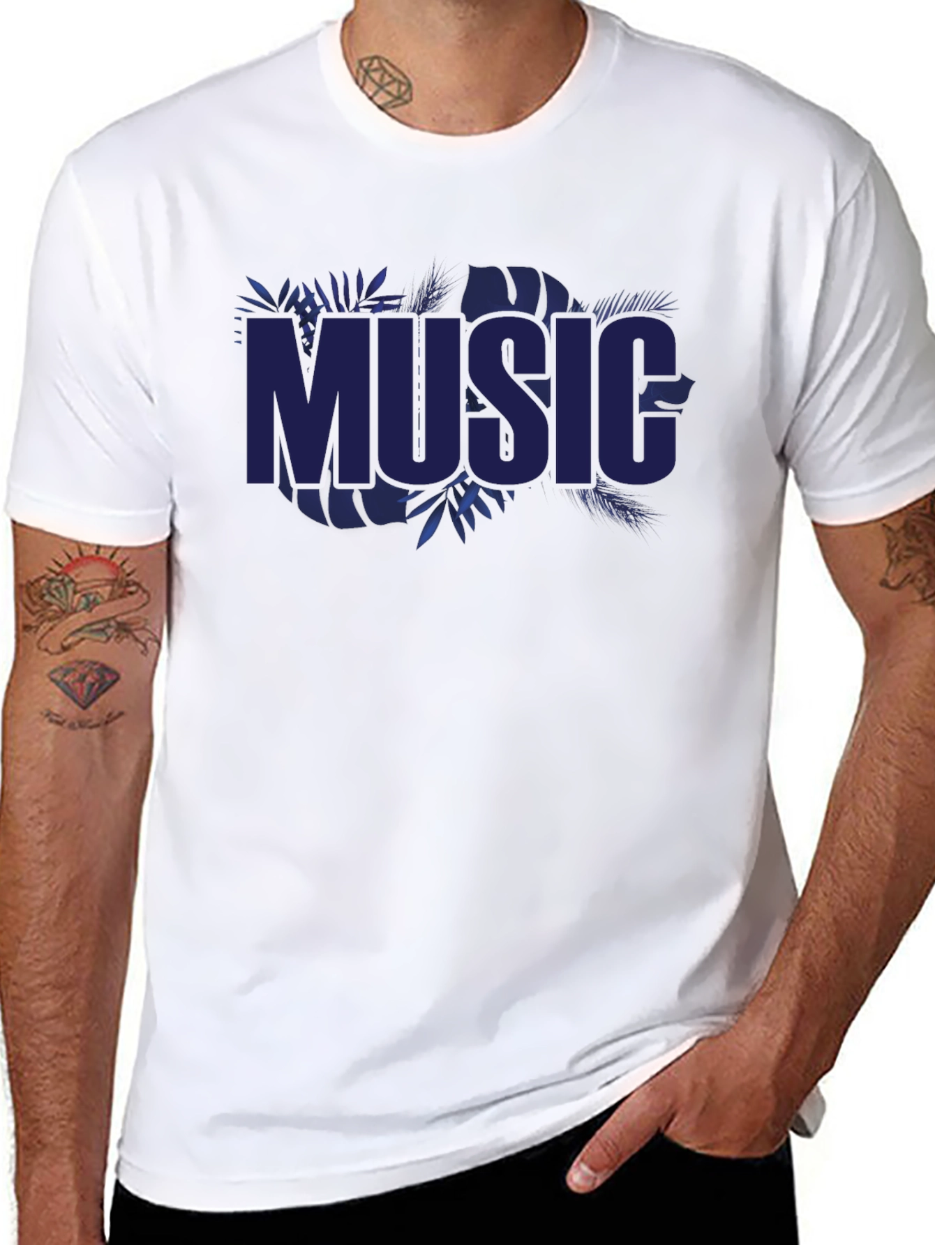 Tropical Music Graphic T-Shirt - Stylish & Comfortable