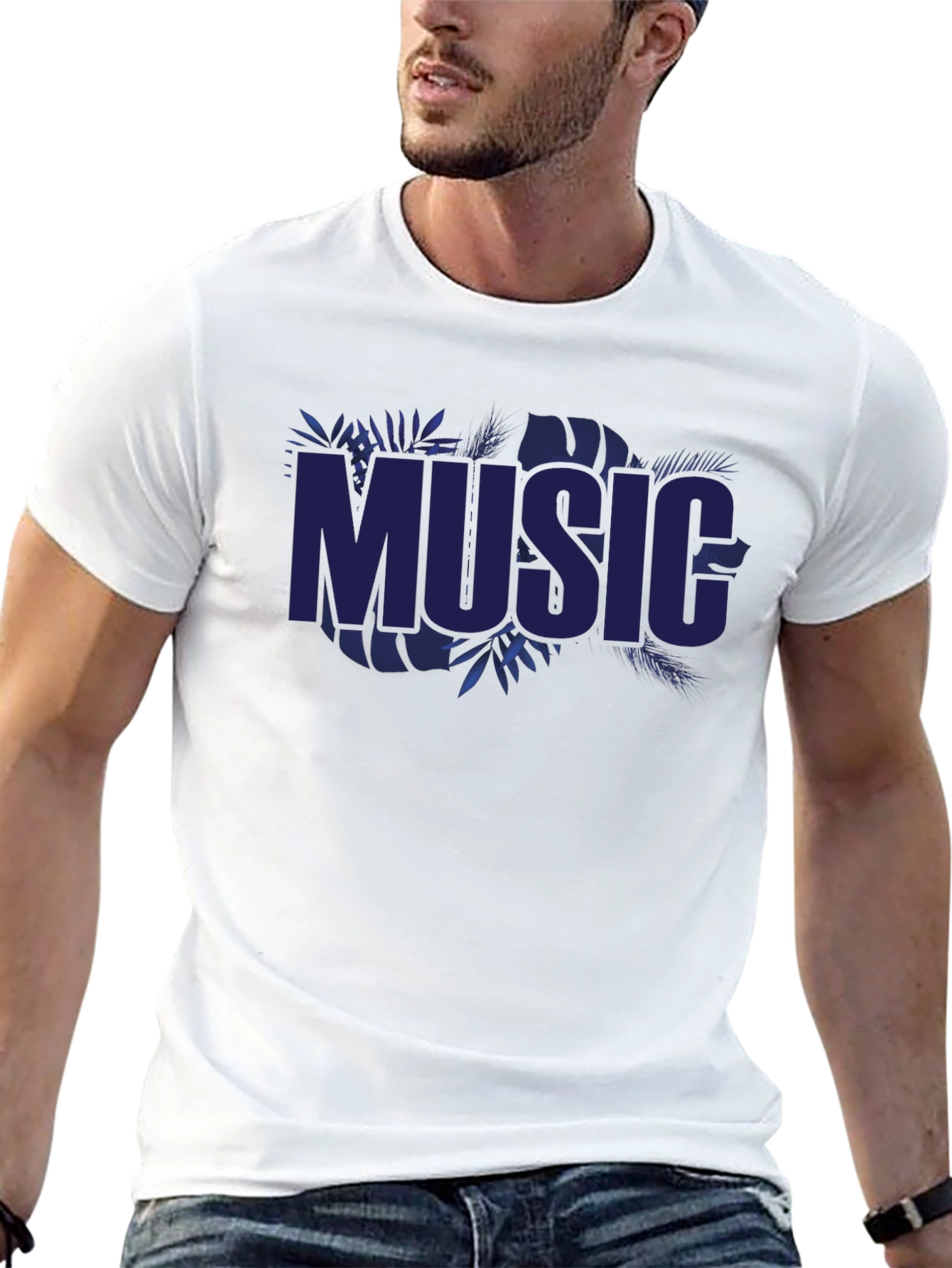Tropical Music Graphic T-Shirt - Stylish & Comfortable
