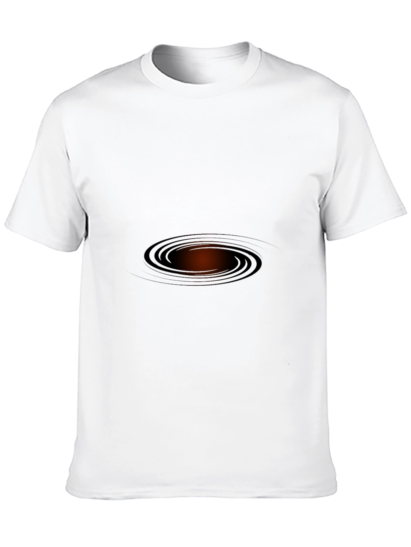 Black Tee with Abstract Portal Design