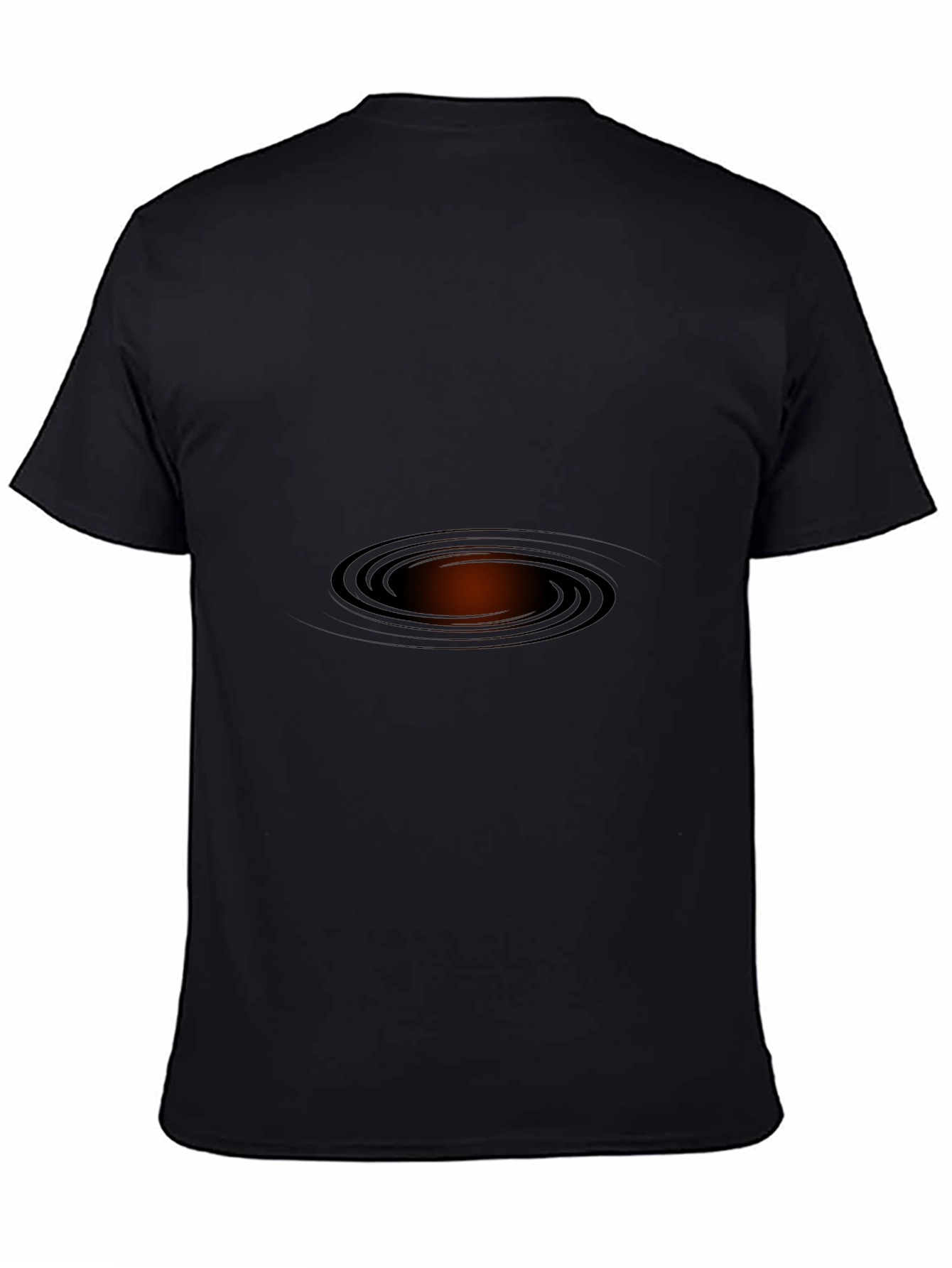 Black Tee with Abstract Portal Design