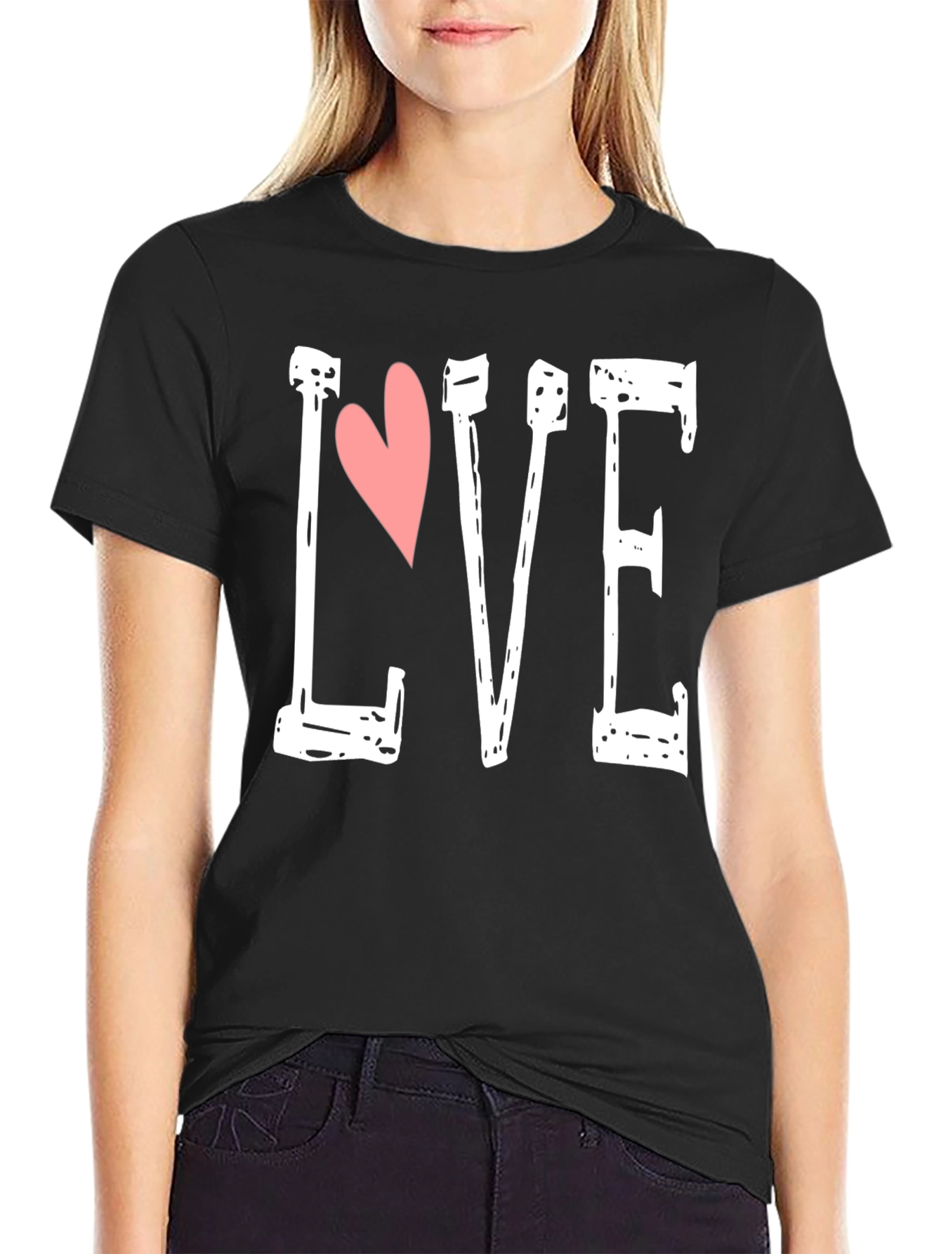 LOVE Heart Graphic Print T-Shirt