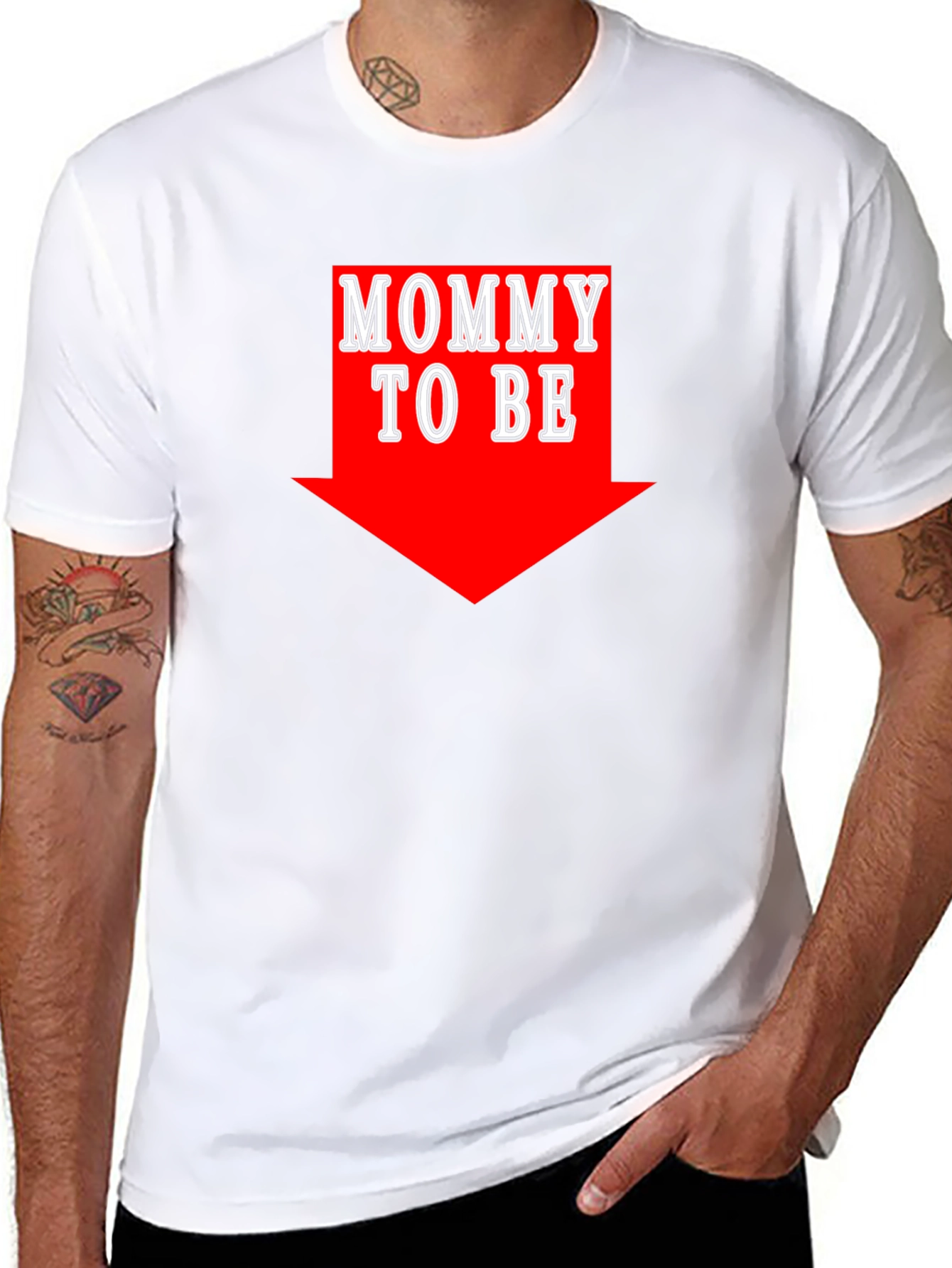 Mommy To Be Arrow Black T-Shirt