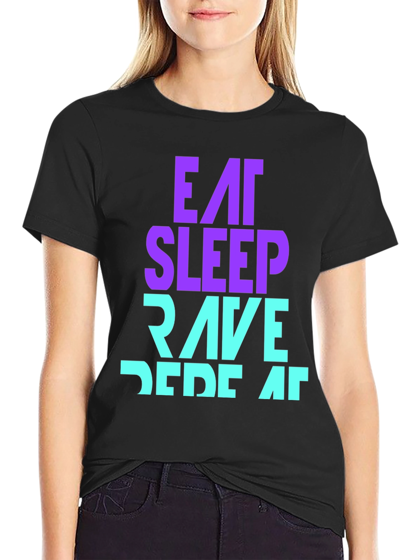 Eat Sleep Rave Repeat T-Shirt - Fun Party Apparel