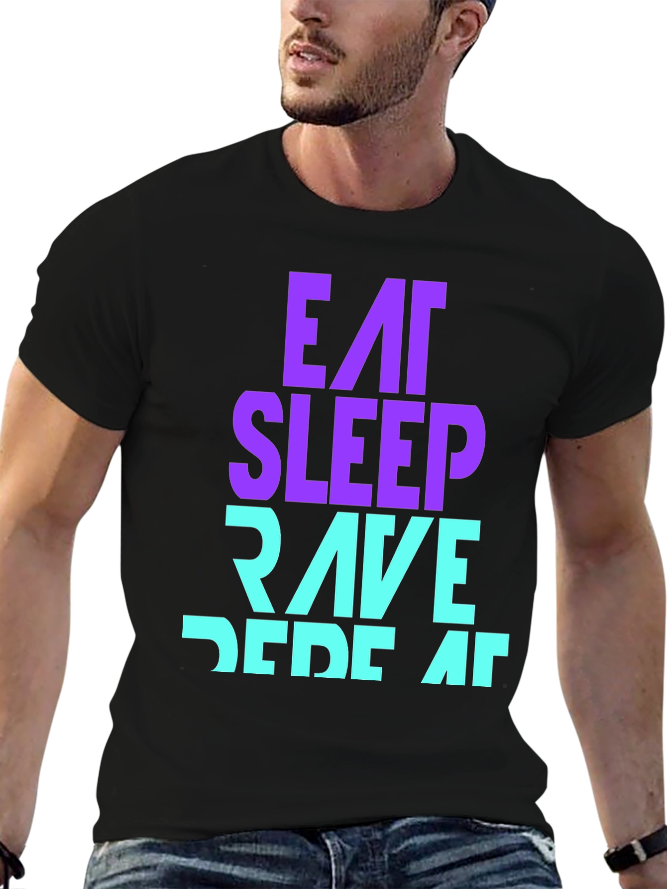 Eat Sleep Rave Repeat T-Shirt - Fun Party Apparel