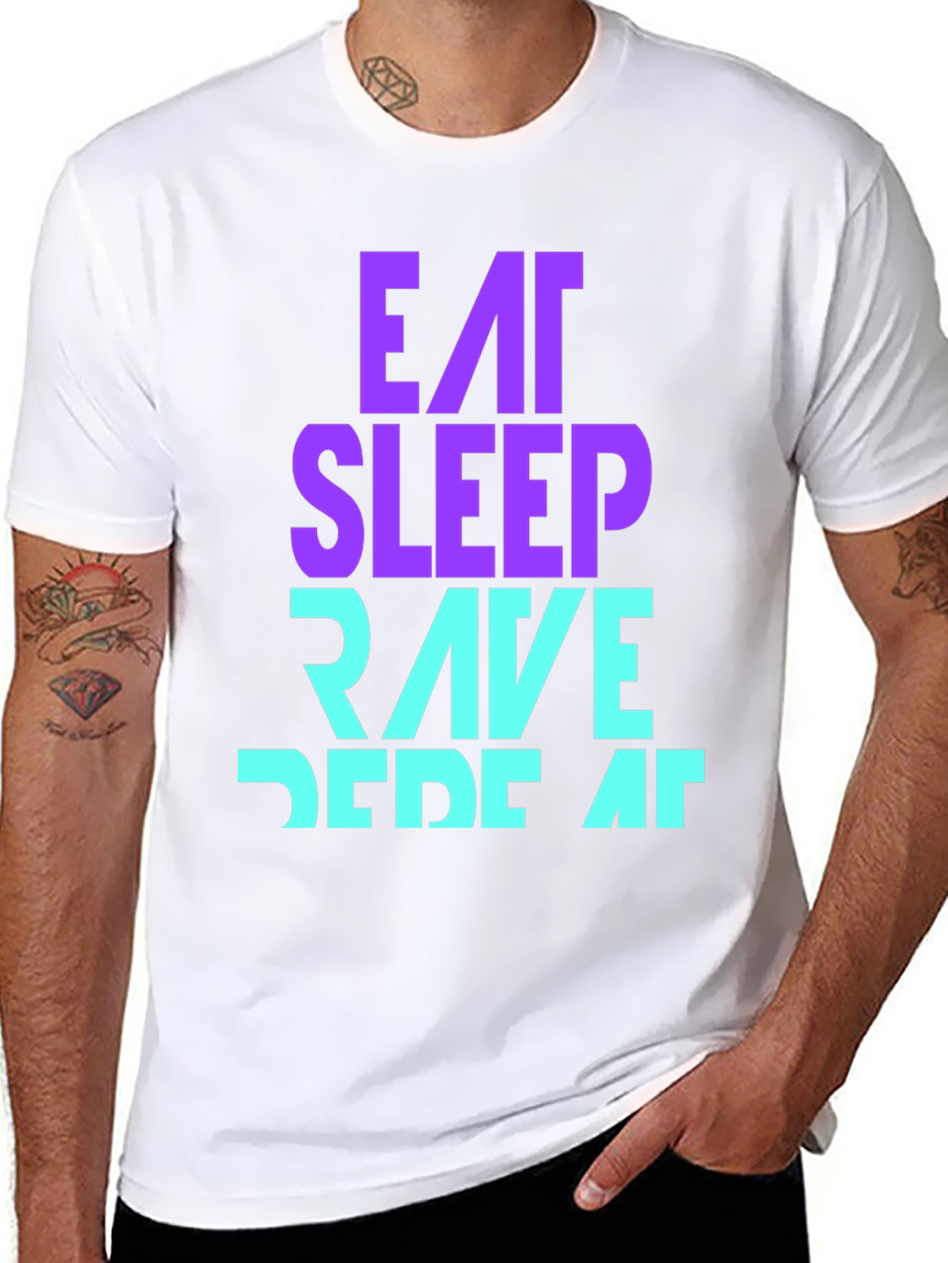 Eat Sleep Rave Repeat T-Shirt - Fun Party Apparel