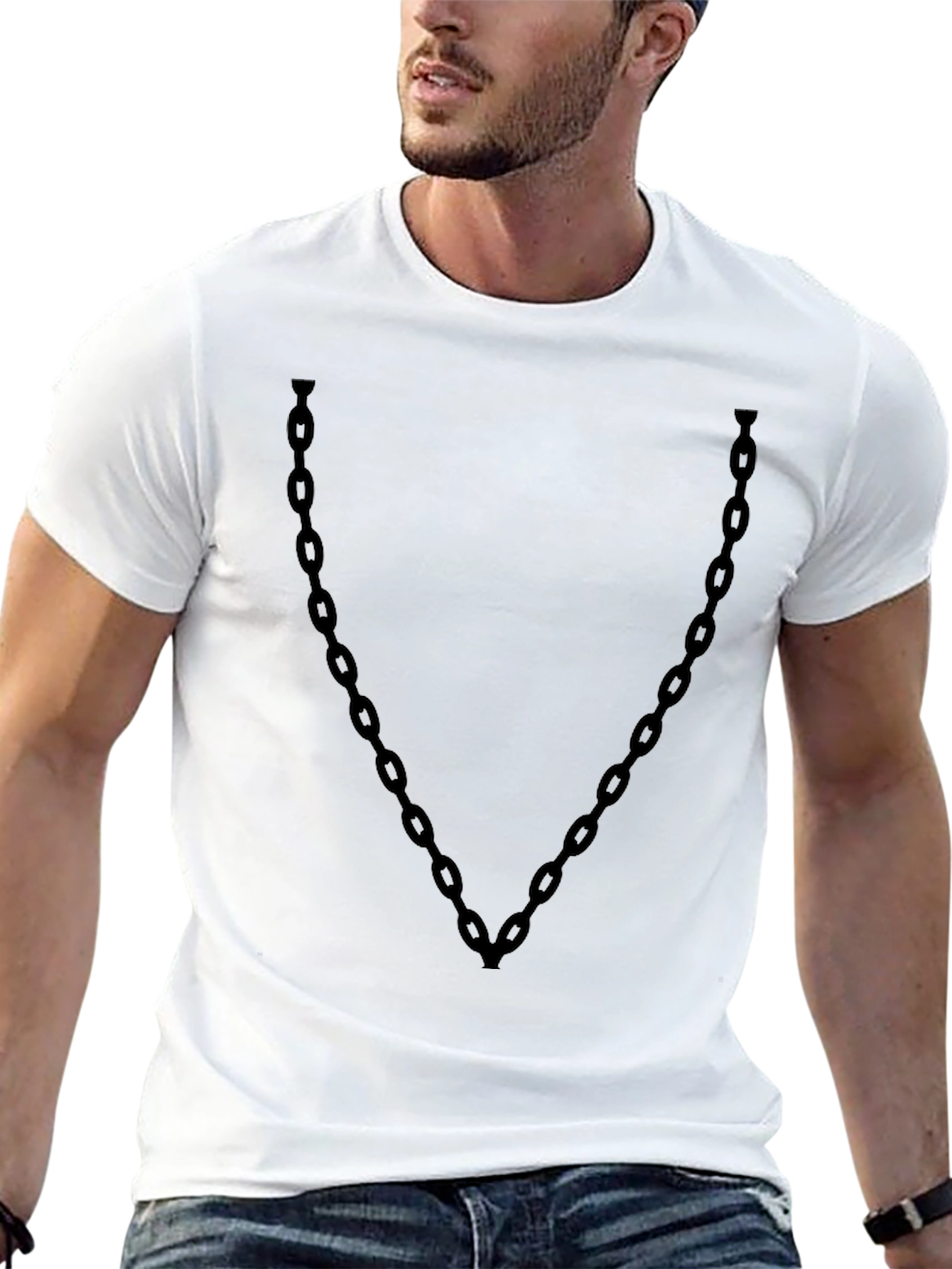 Chain Graphic Black T-Shirt