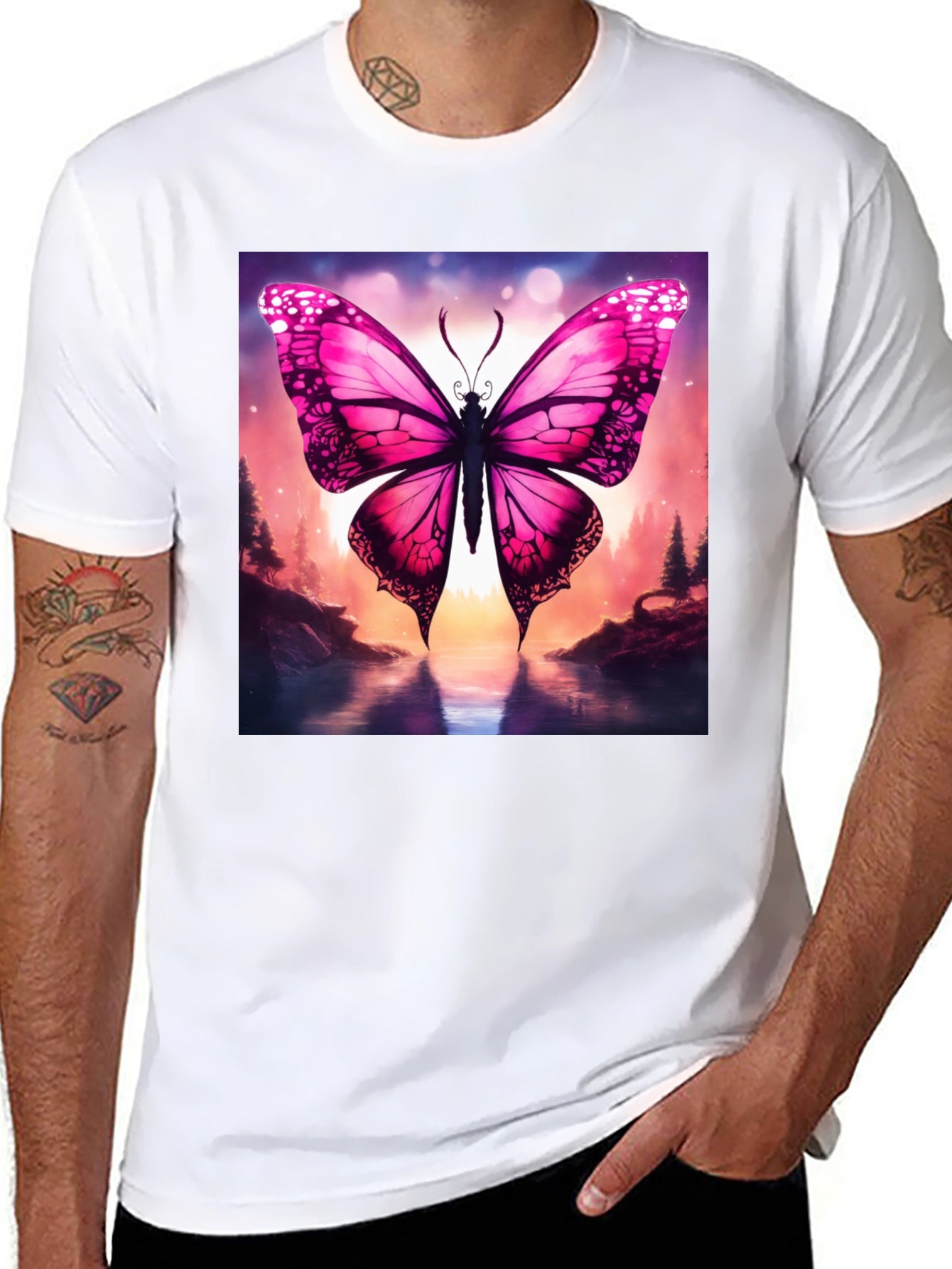 Butterfly Graphic T-Shirt - Nature Inspired Design