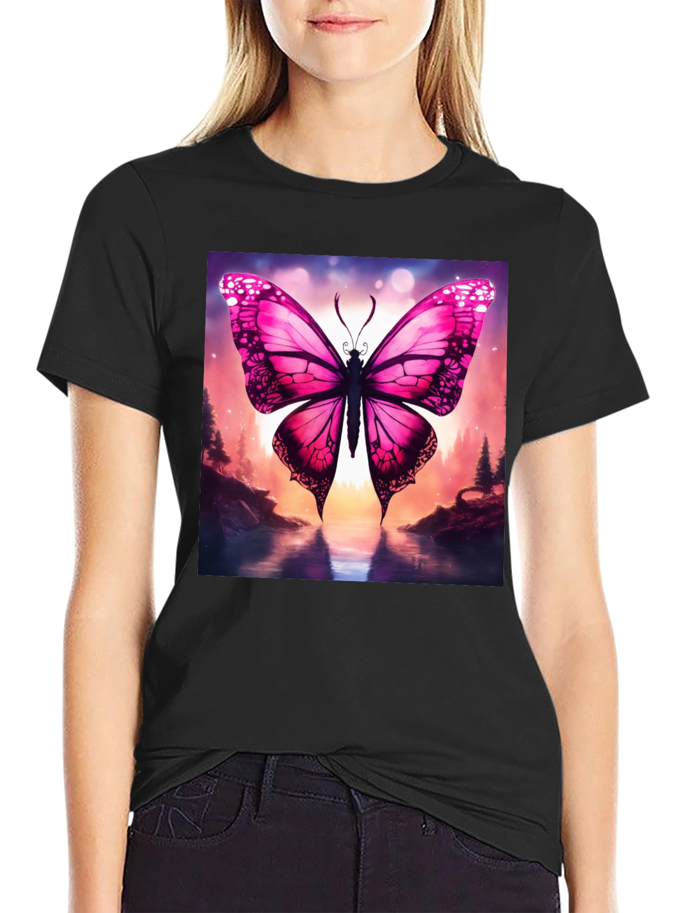 Butterfly Graphic T-Shirt - Nature Inspired Design