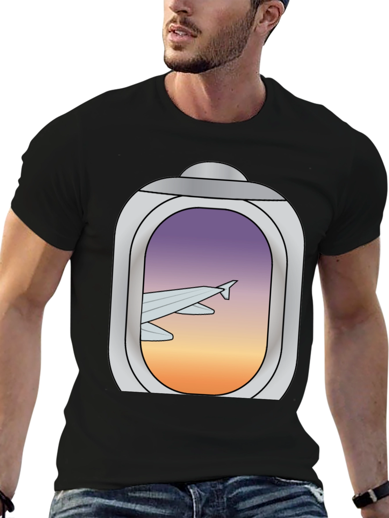 Airplane Window Graphic T-Shirt