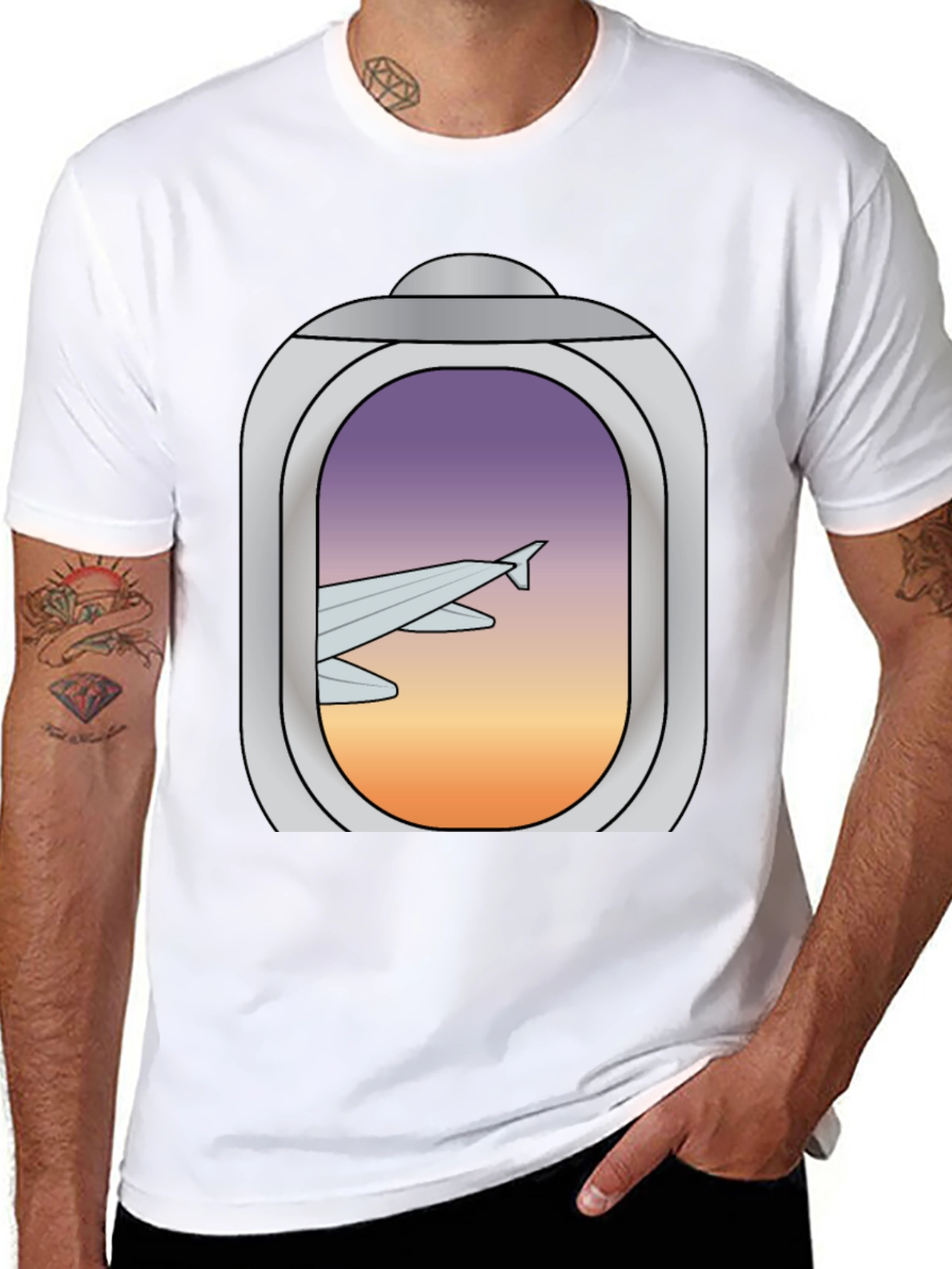 Airplane Window Graphic T-Shirt