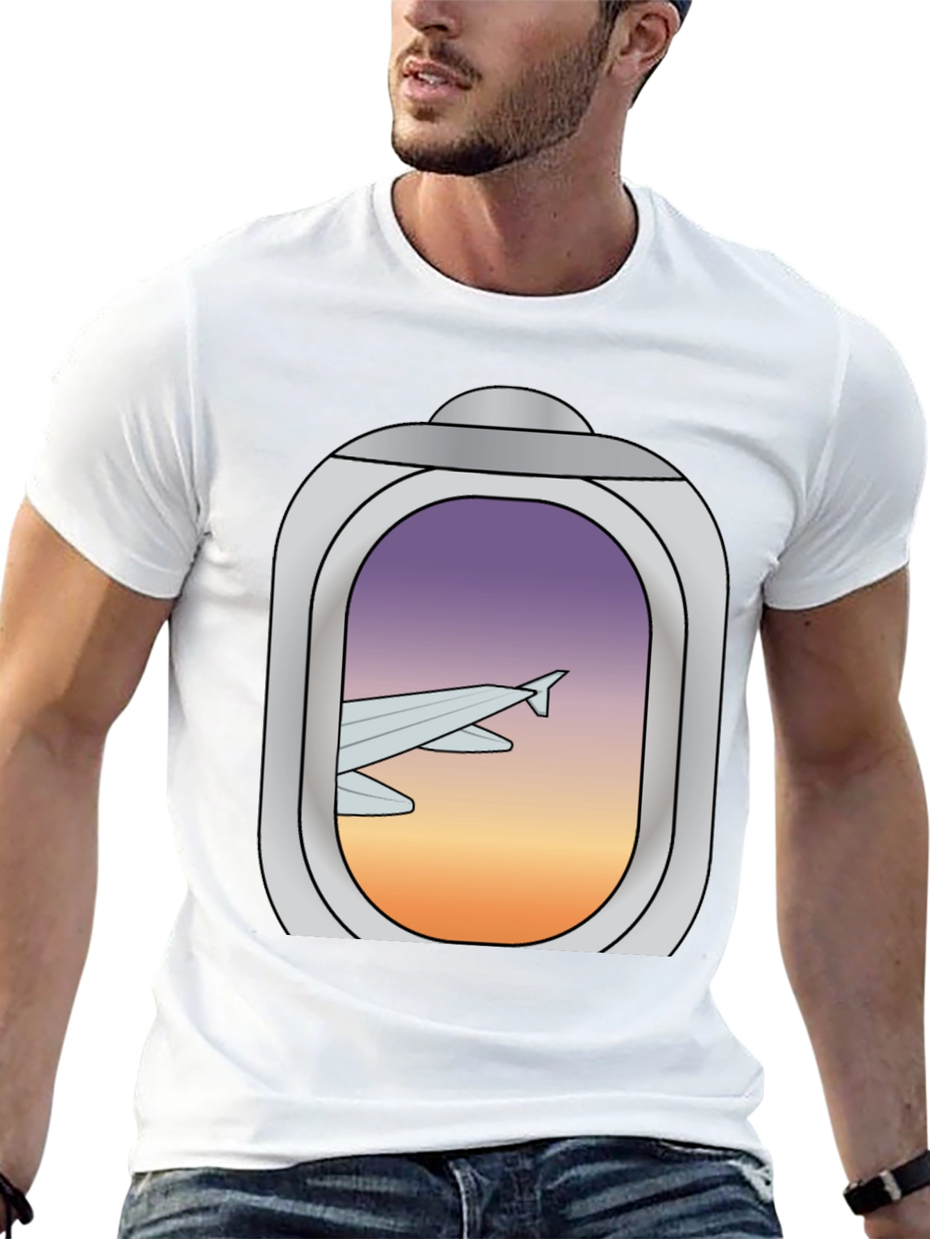 Airplane Window Graphic T-Shirt
