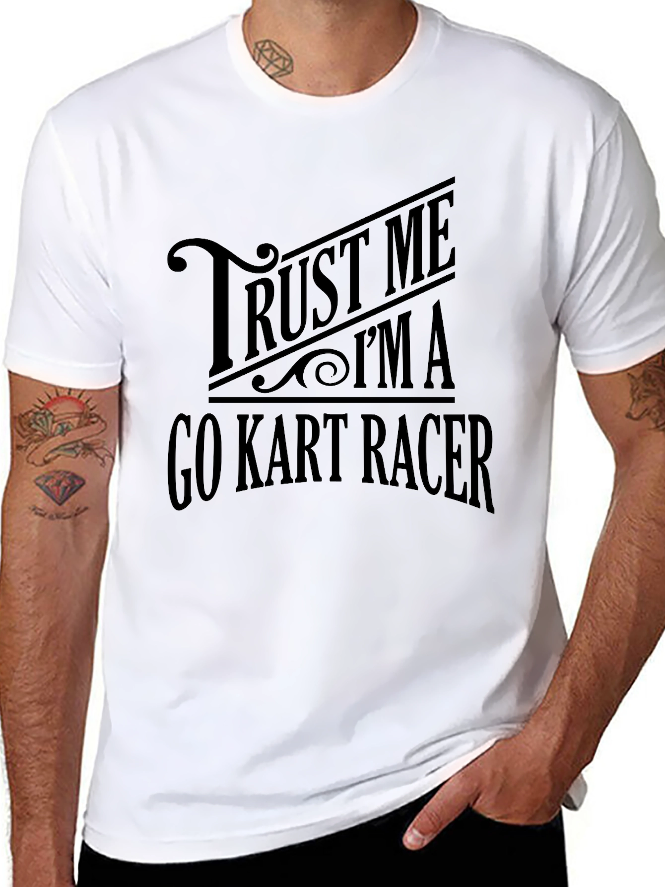 Trust Me Im A Go Kart Racer Black T-Shirt