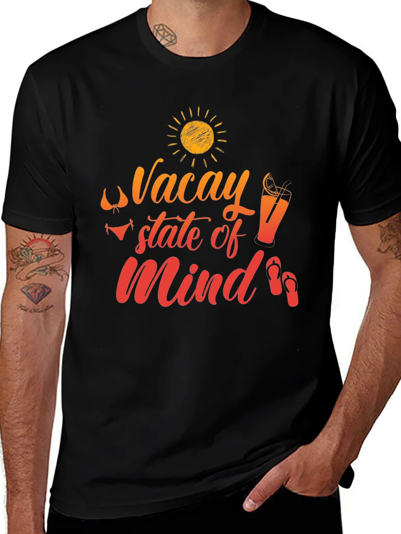 Vacay State of Mind Black T-Shirt