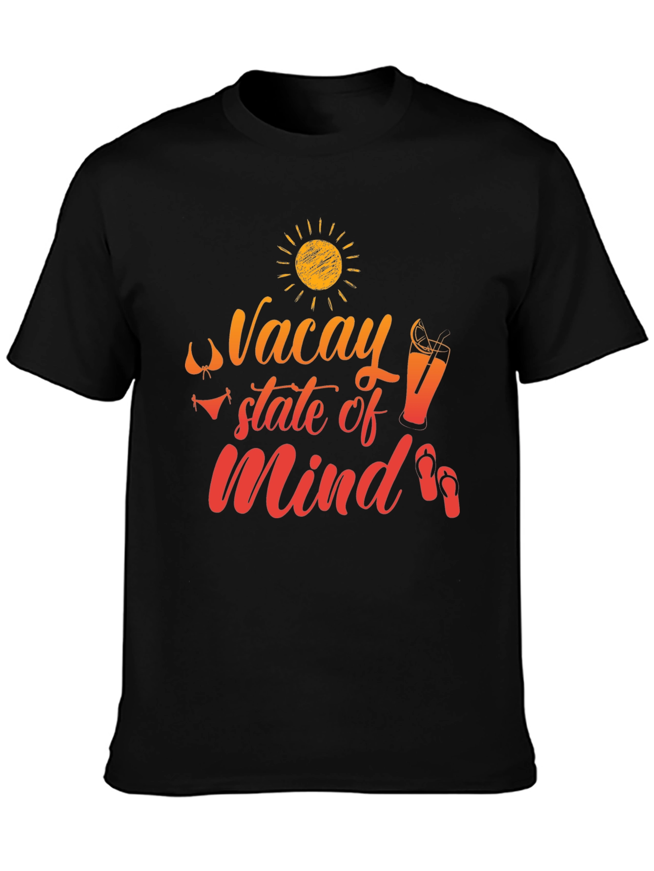 Vacay State of Mind Black T-Shirt