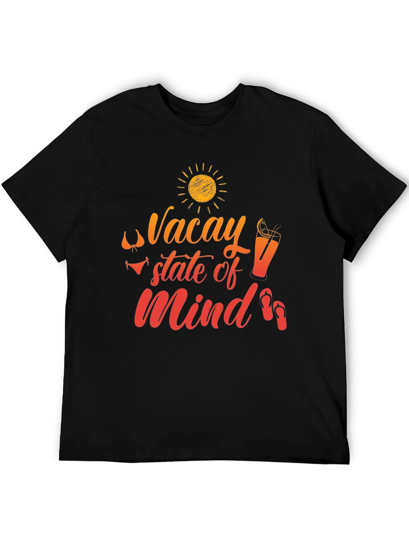 Vacay State of Mind Black T-Shirt