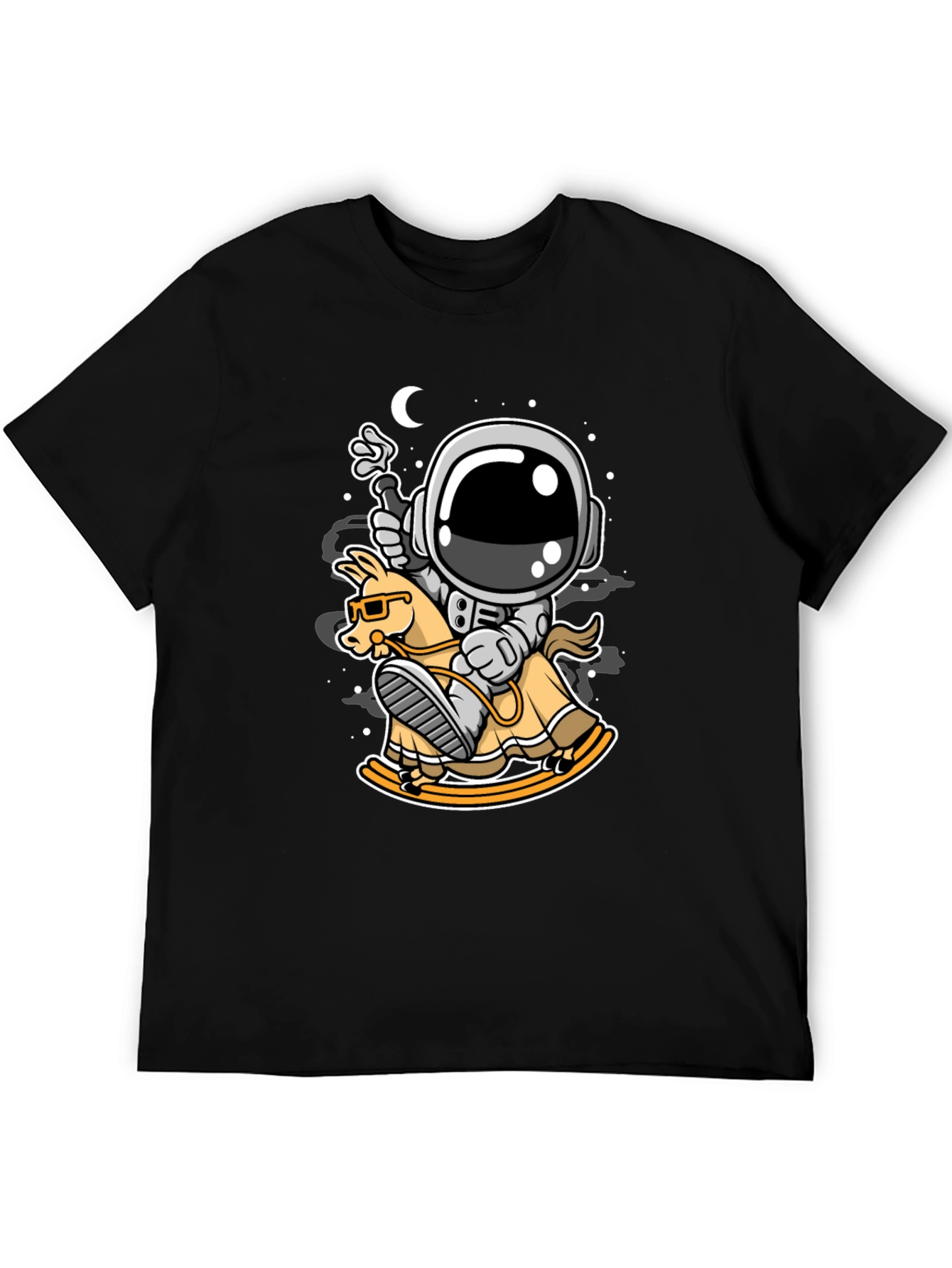 Astronaut on Rocking Horse Graphic Tee