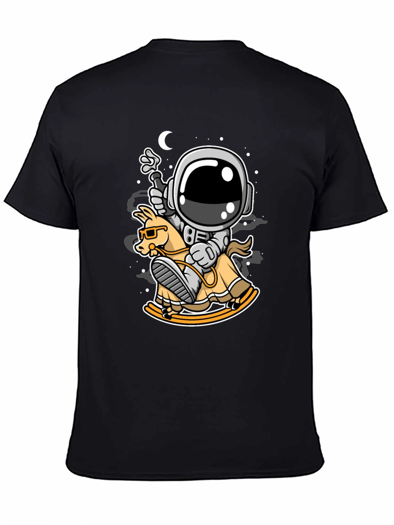 Astronaut on Rocking Horse Graphic Tee