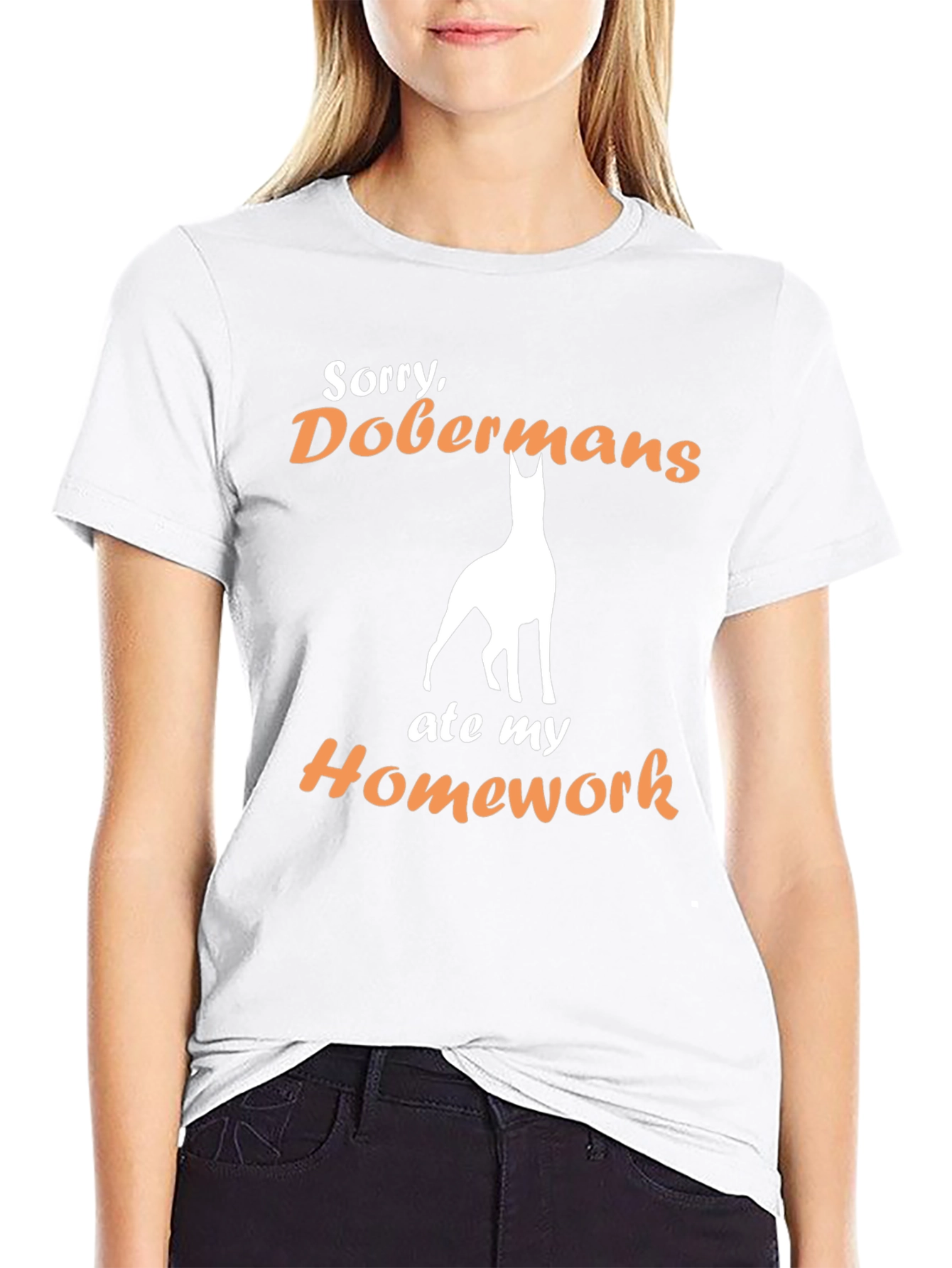 Doberman Ate My Homework Funny T-Shirt