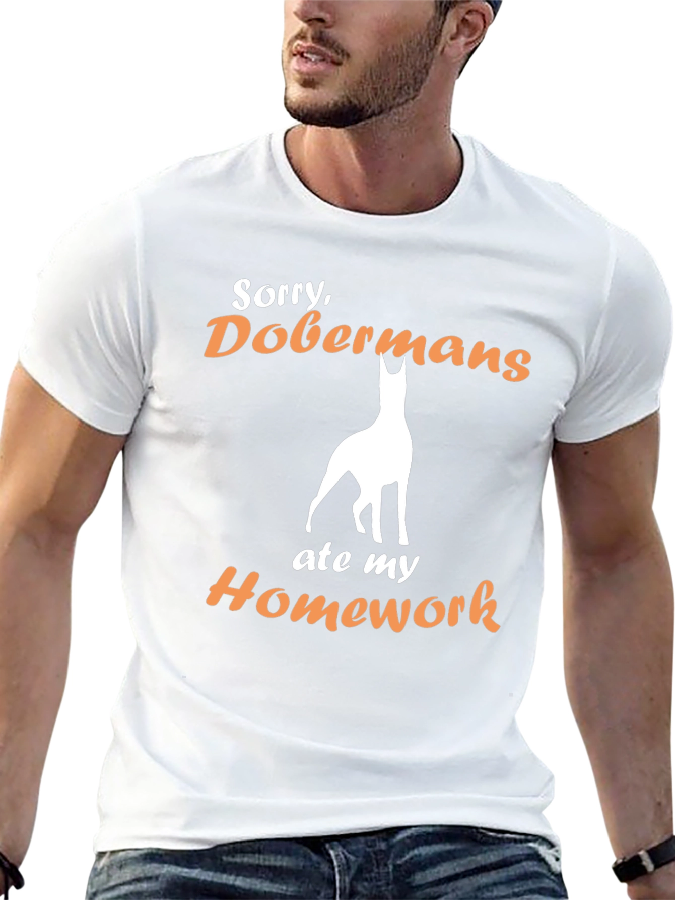 Doberman Ate My Homework Funny T-Shirt